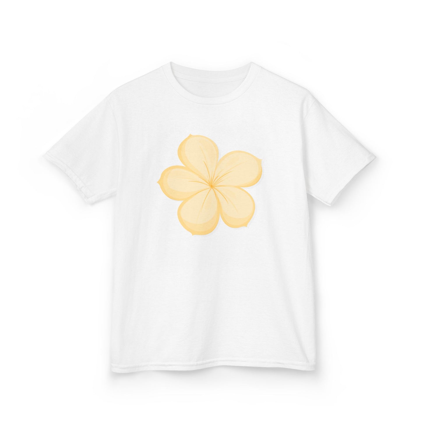 Kids Floral Print Tee - Bright Yellow Flower Design for Summer Fun