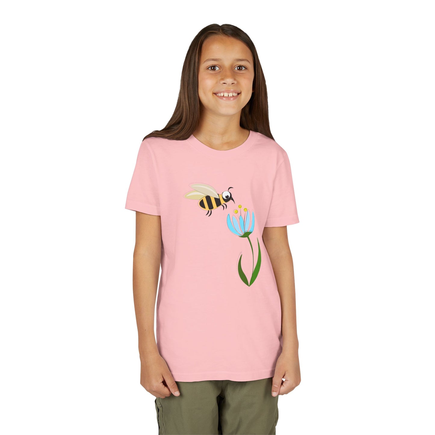 Cute Bee & Flower Youth Tee - Perfect for Nature Lovers!