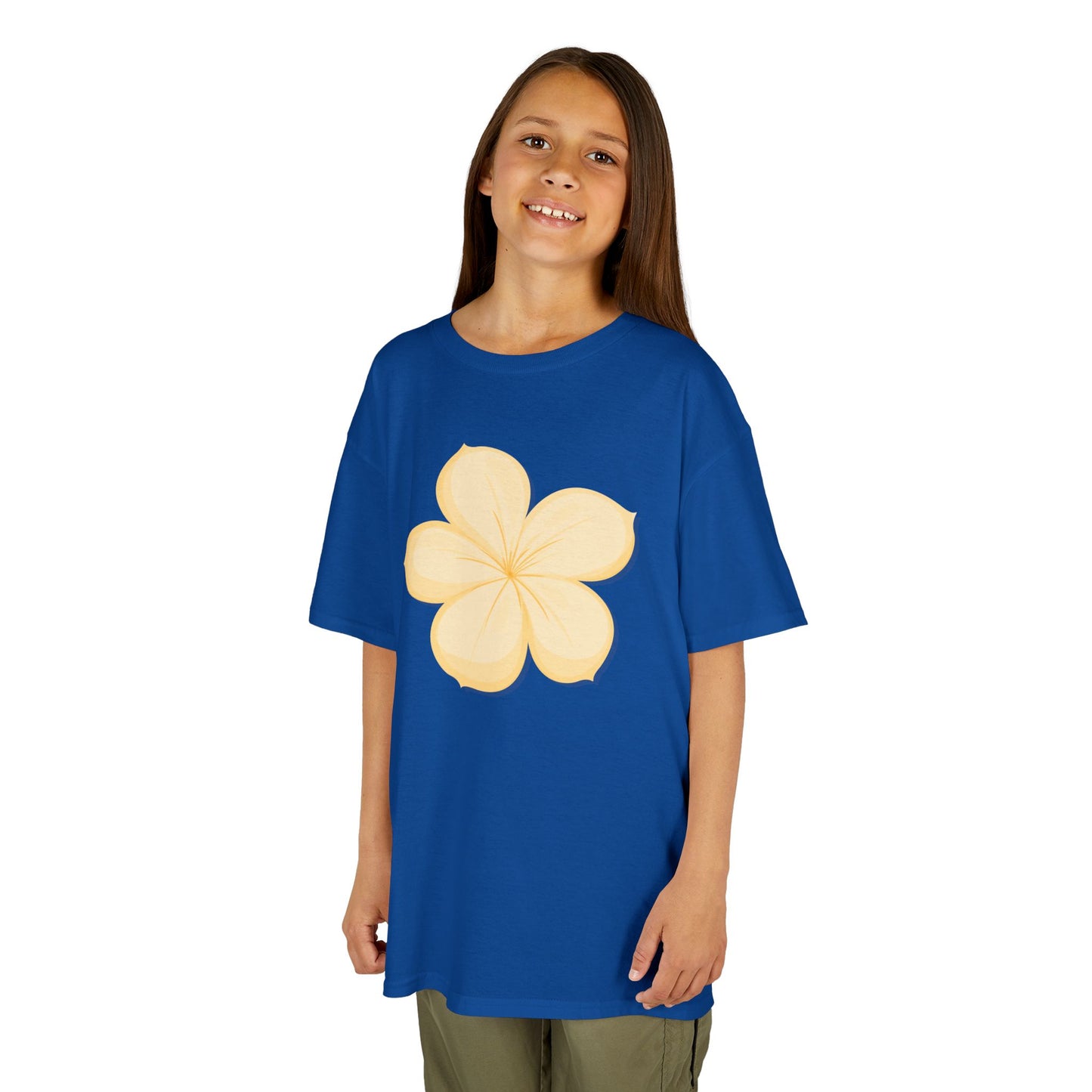 Kids Floral Print Tee - Bright Yellow Flower Design for Summer Fun