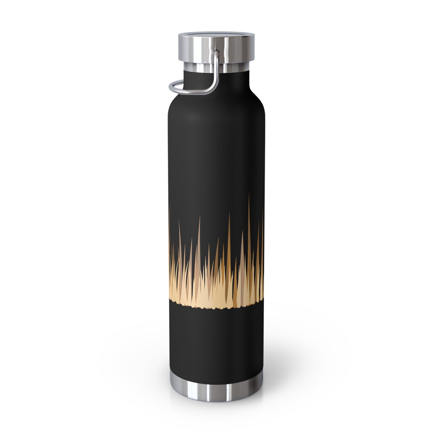 Elegant Grass Design Copper Insulated Water Bottle - 22oz