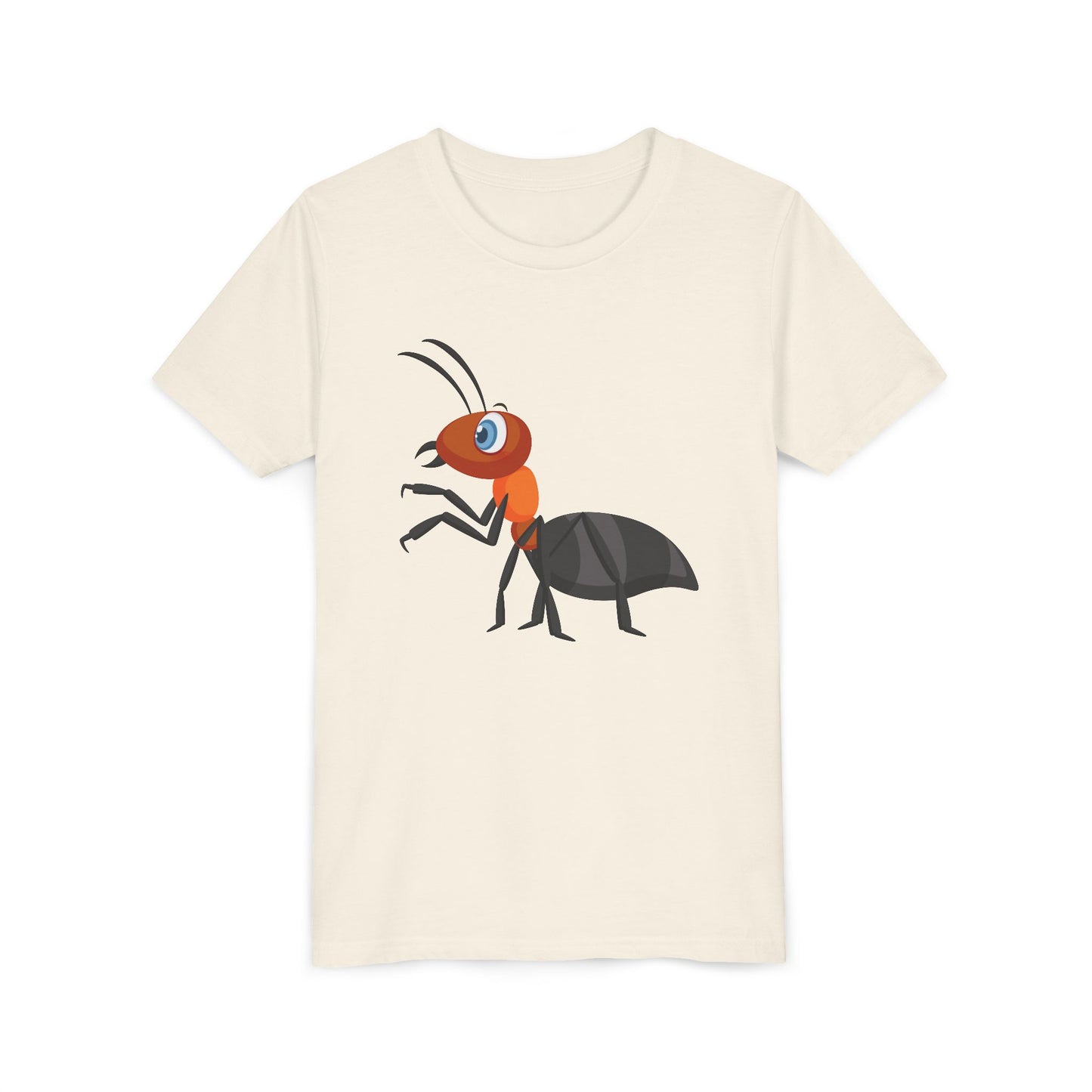 Funny Cartoon Ant Youth Short Sleeve Tee - Cute Insect Design for Kids