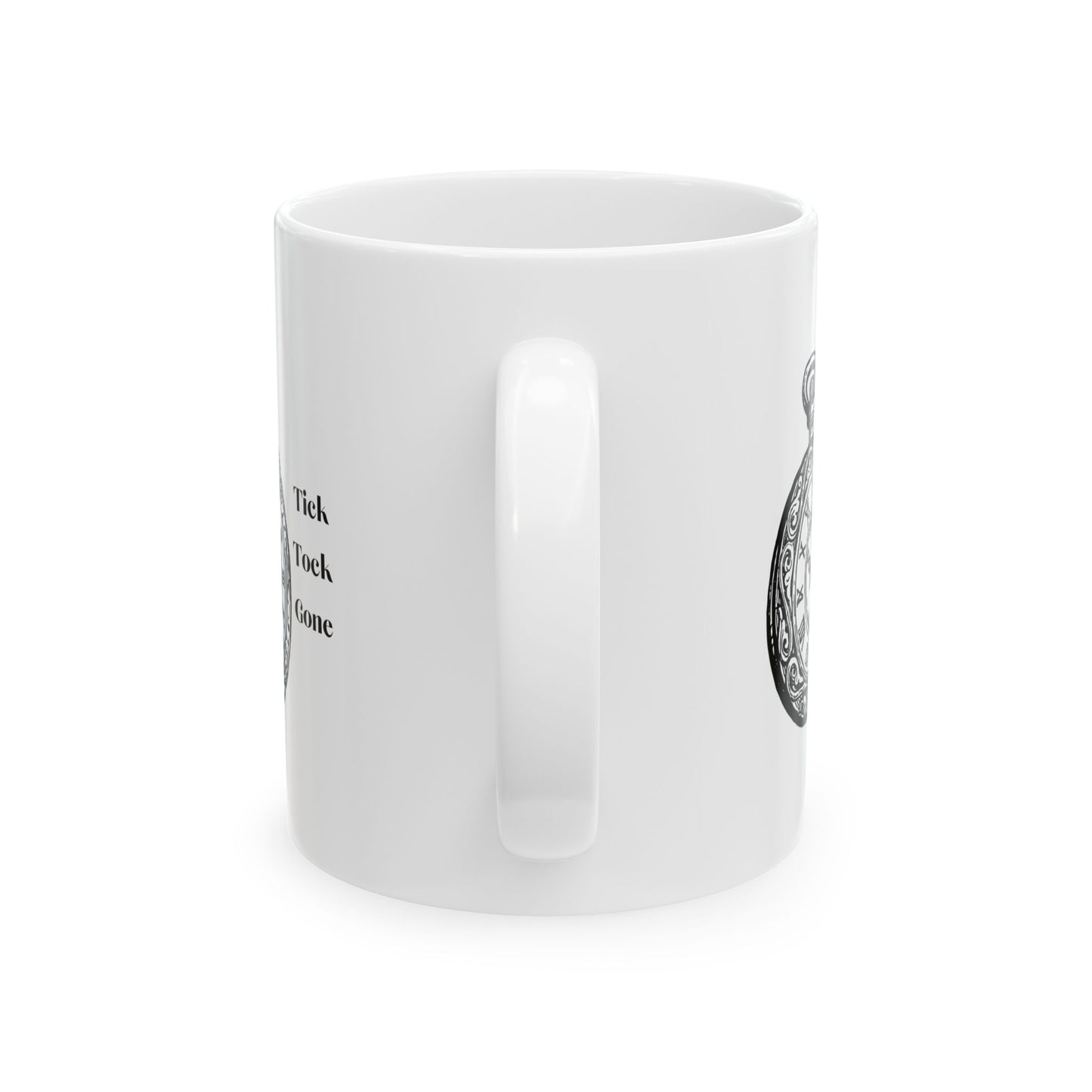 Tick Tock Game Ceramic Mug - Fun 11oz & 15oz Coffee Cup for Gamers, Perfect Gift for Birthdays & Holidays