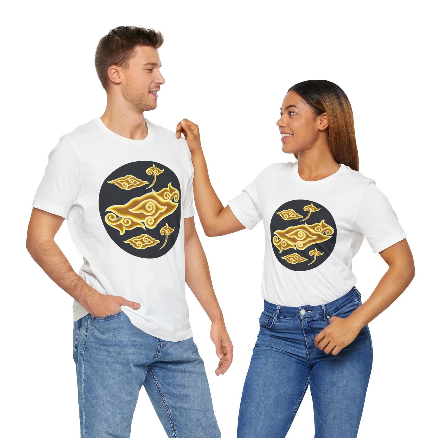 Golden Swirl Unisex Jersey Short Sleeve Tee - Casual Comfort for Every Occasion