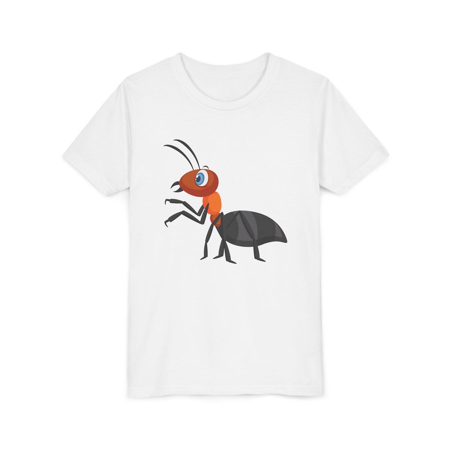 Funny Cartoon Ant Youth Short Sleeve Tee - Cute Insect Design for Kids