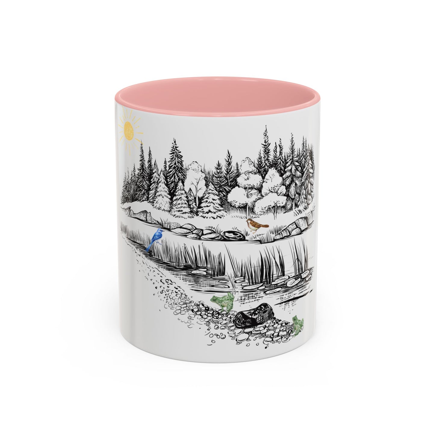 Nature Scene Accent Coffee Mug - Perfect for Nature Lovers