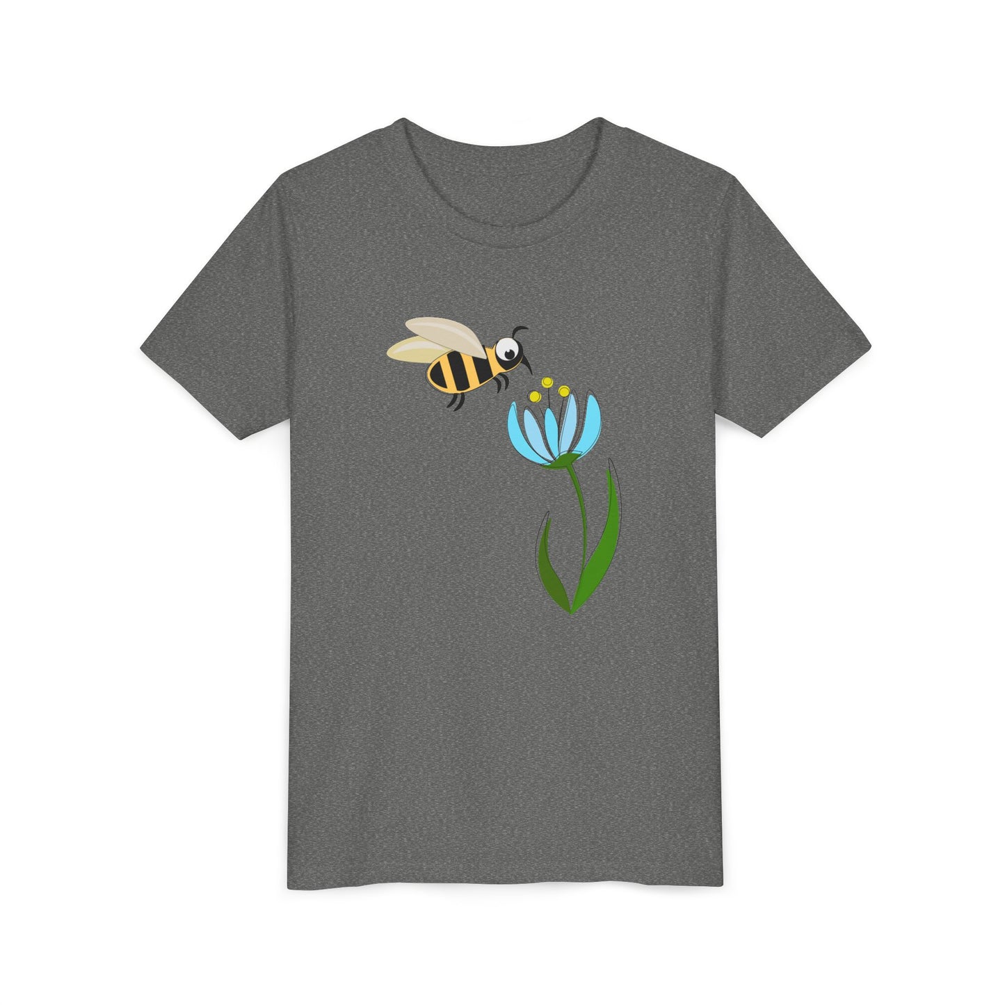 Cute Bee & Flower Youth Tee - Perfect for Nature Lovers!