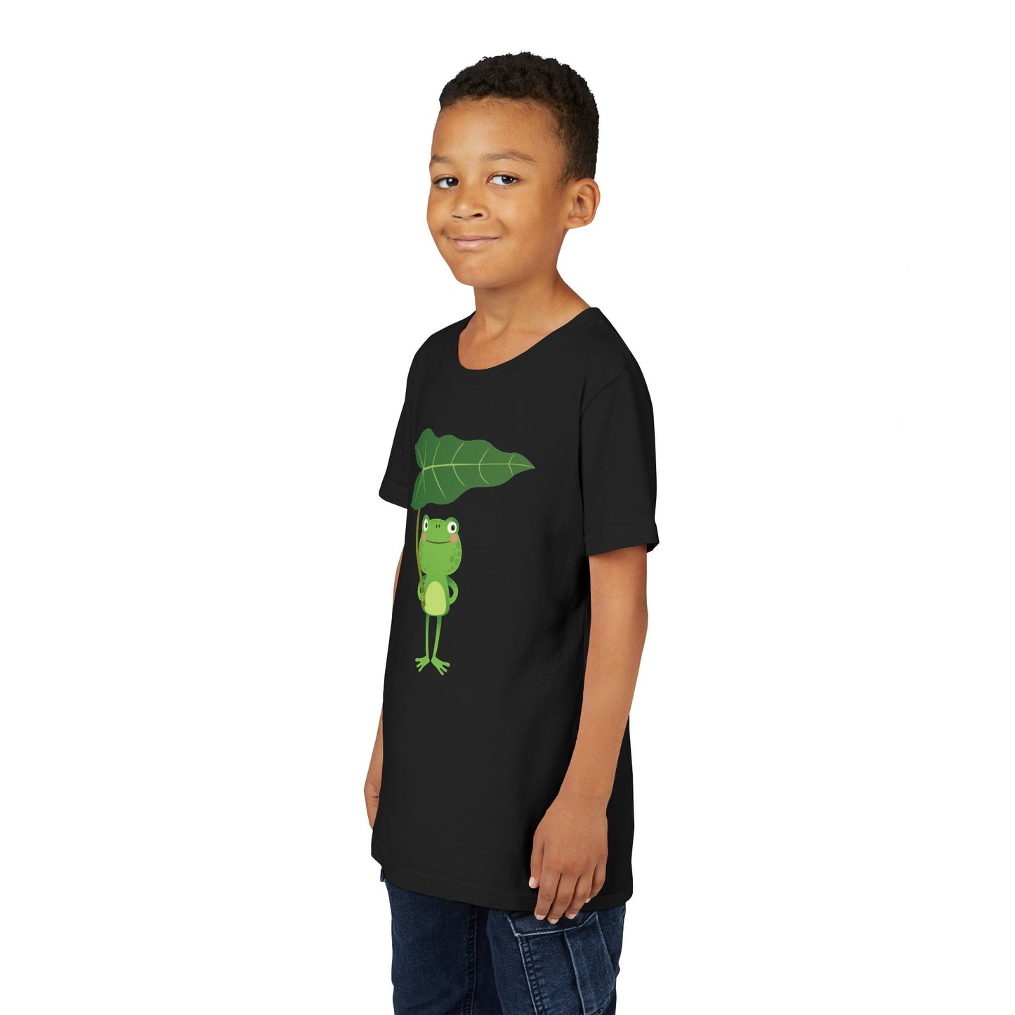 Fun Frog Youth Tee - Cute Green Animal Design for Kids