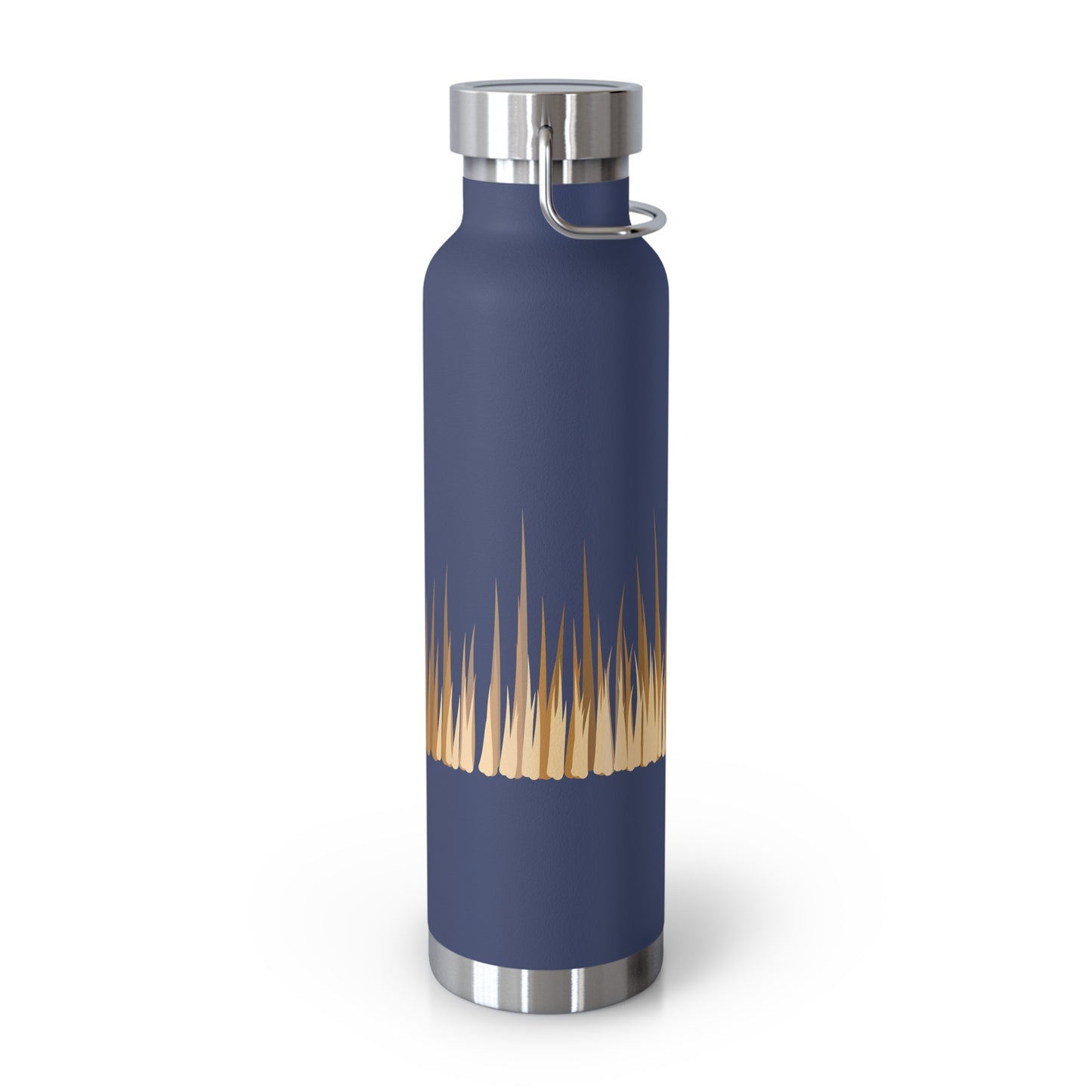 Elegant Grass Design Copper Insulated Water Bottle - 22oz