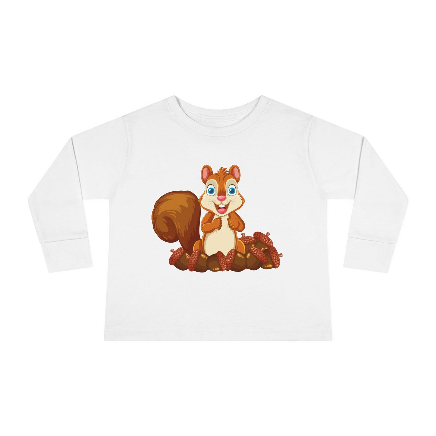 Cute Squirrel Toddler Long Sleeve Tee - Perfect for Outdoor Adventures