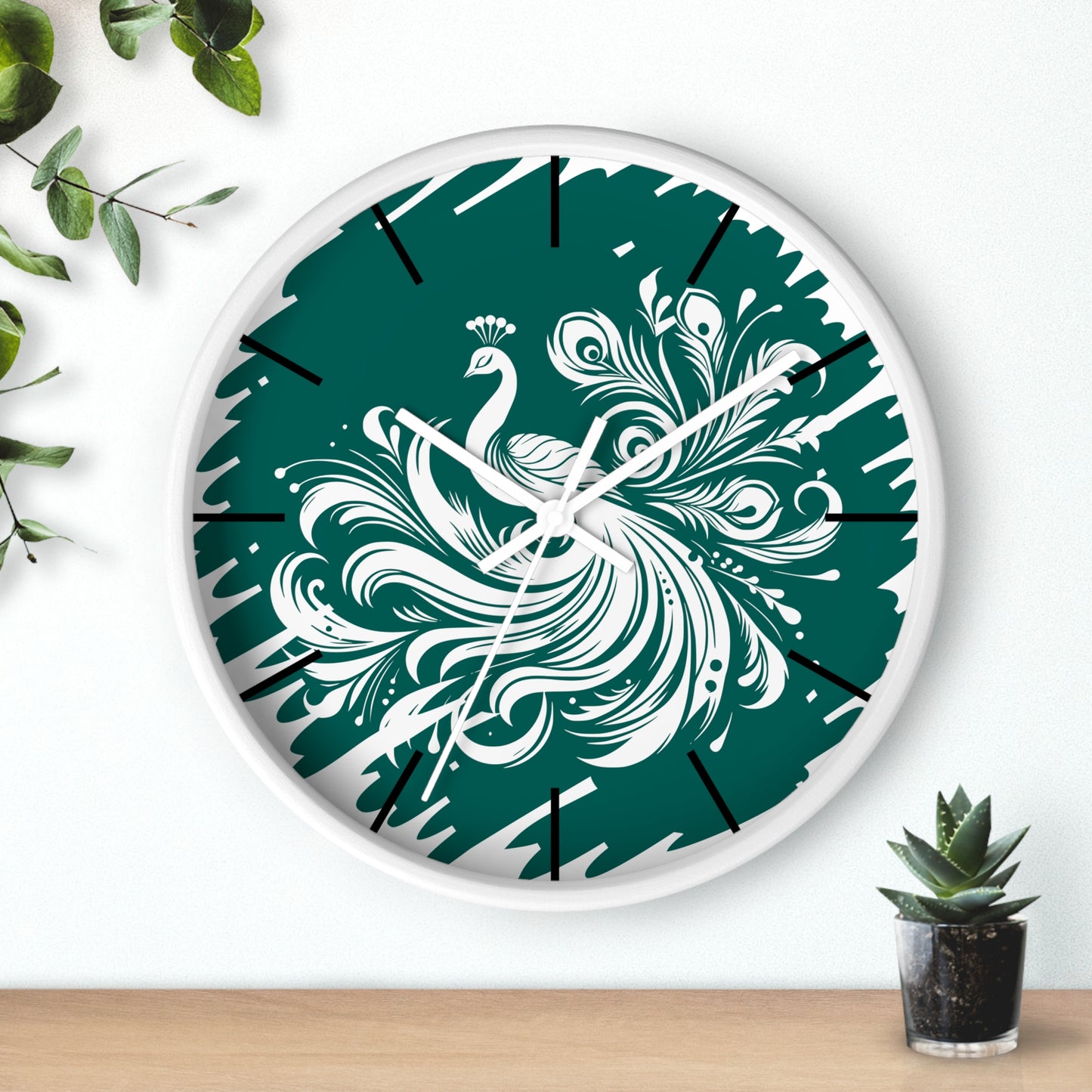 Elegant Peacock Wall Clock - Artistic Home Decor for Timely Elegance