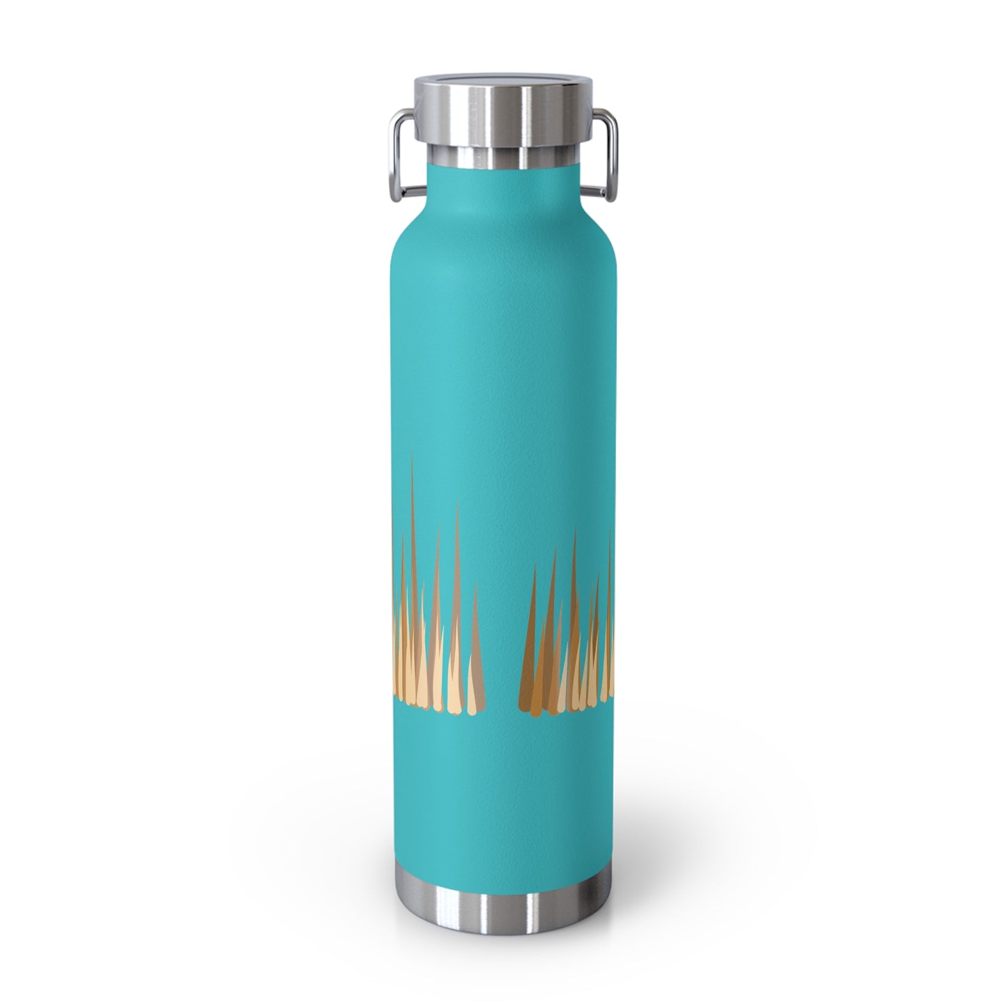 Elegant Grass Design Copper Insulated Water Bottle - 22oz