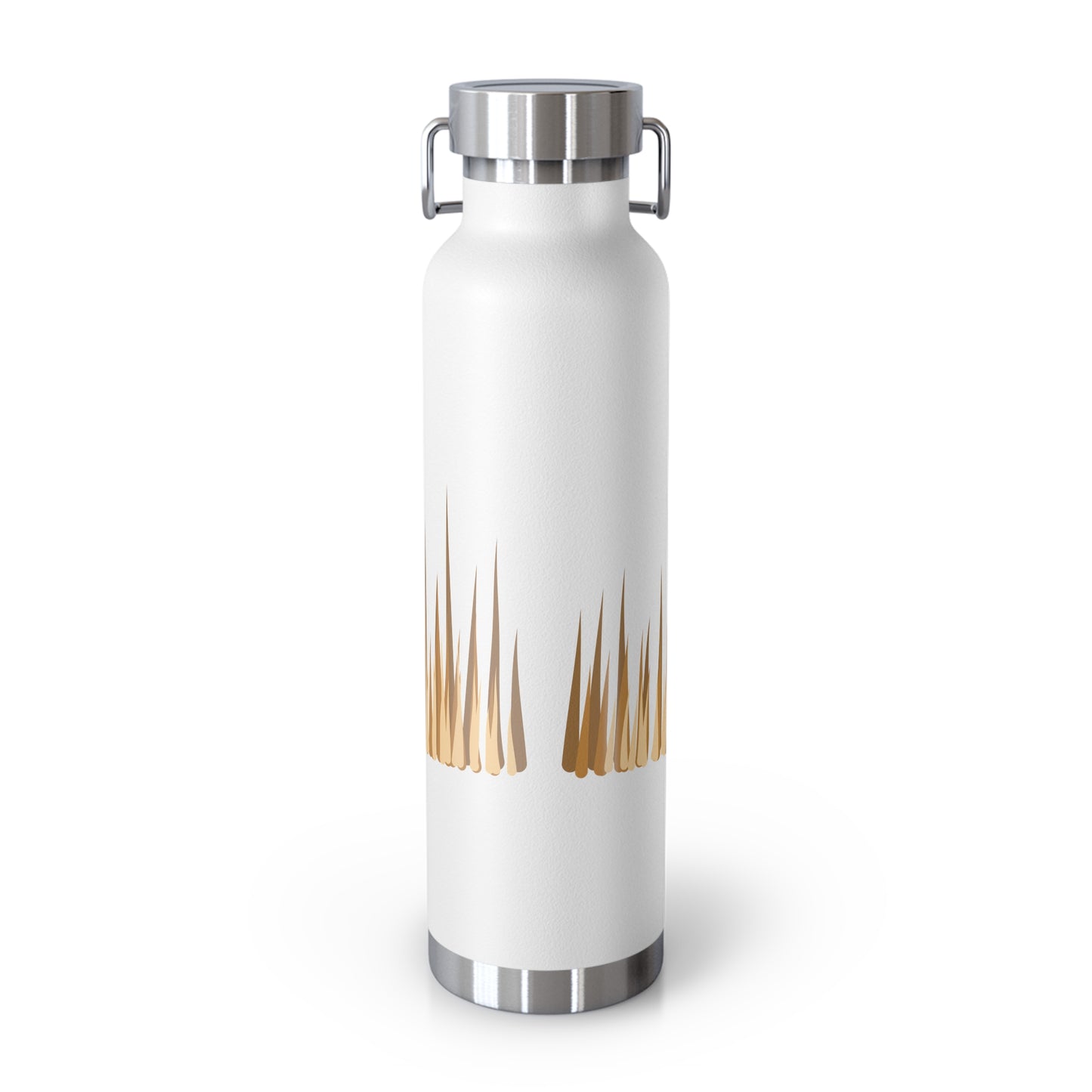 Elegant Grass Design Copper Insulated Water Bottle - 22oz