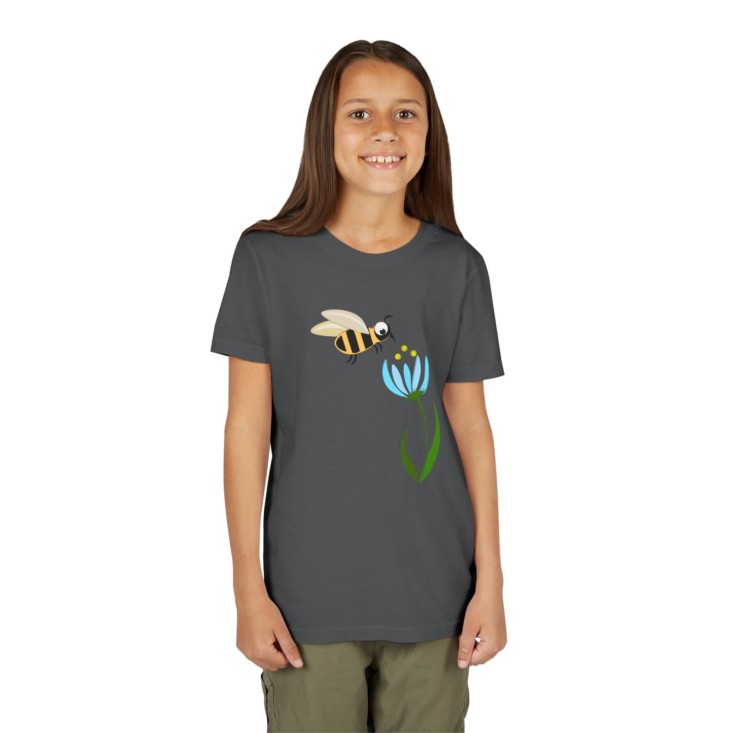 Cute Bee & Flower Youth Tee - Perfect for Nature Lovers!