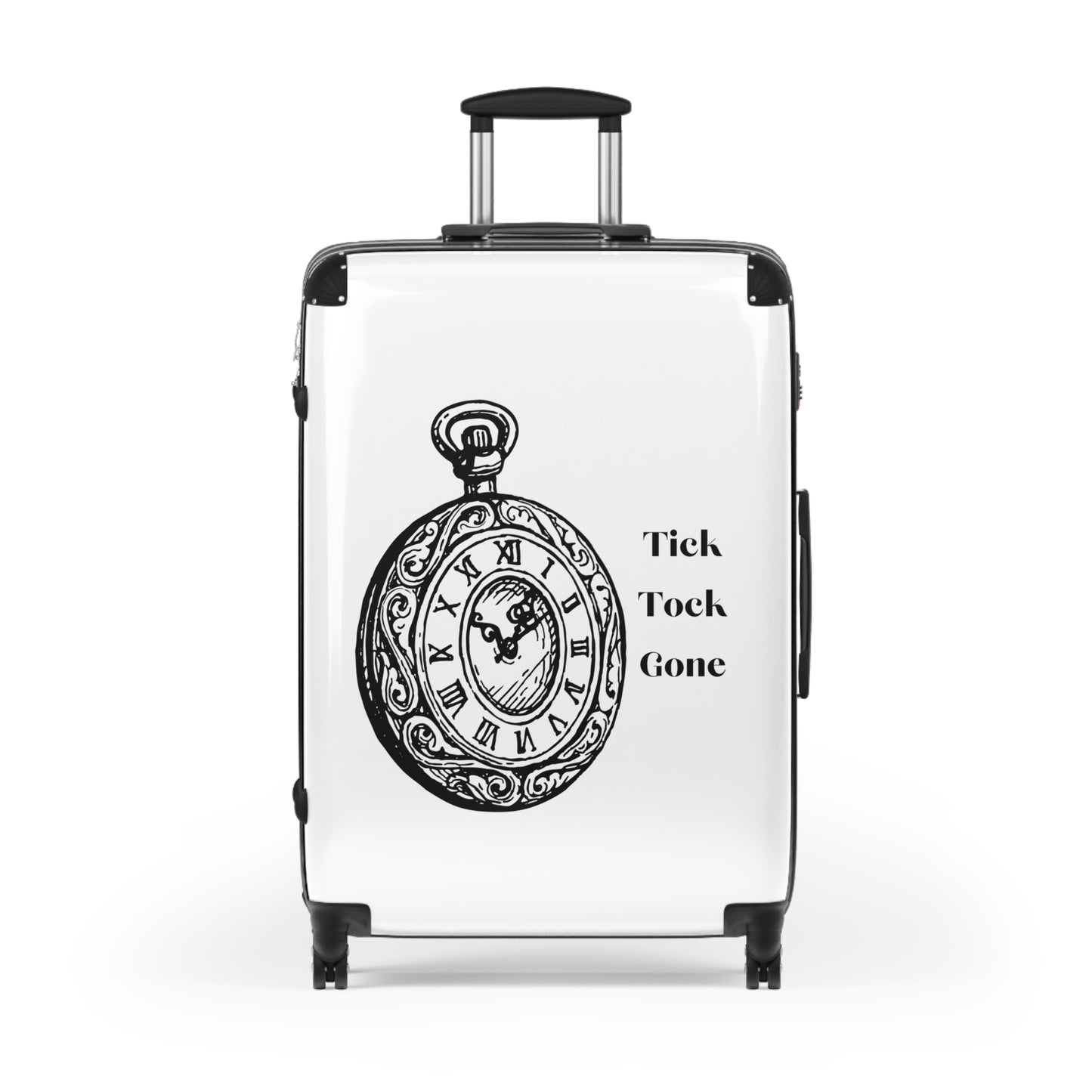 Tick Tock Gone Stylish Suitcase - Travel Chic for Adventurers