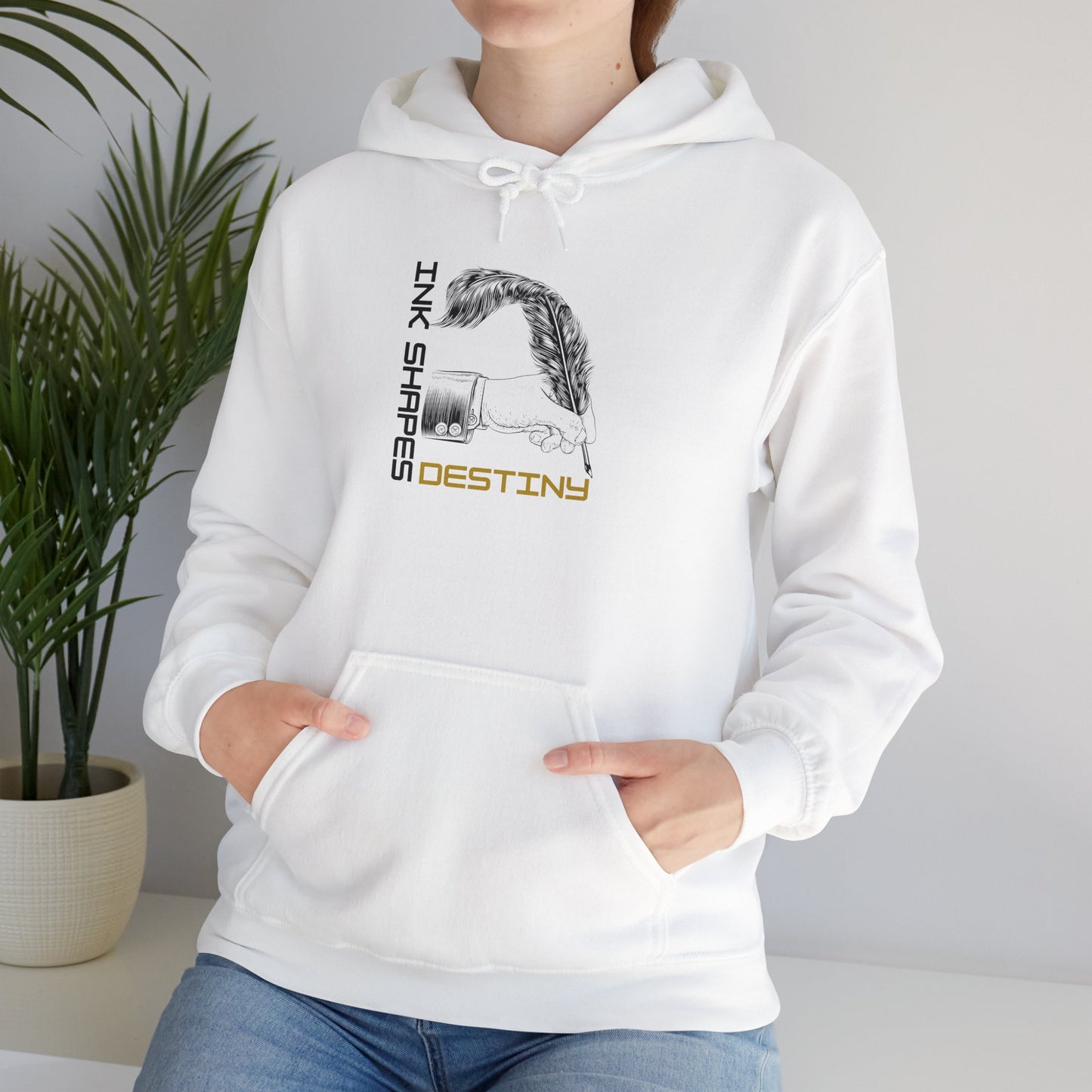 Inspirational Destiny Hoodie with Feather Design