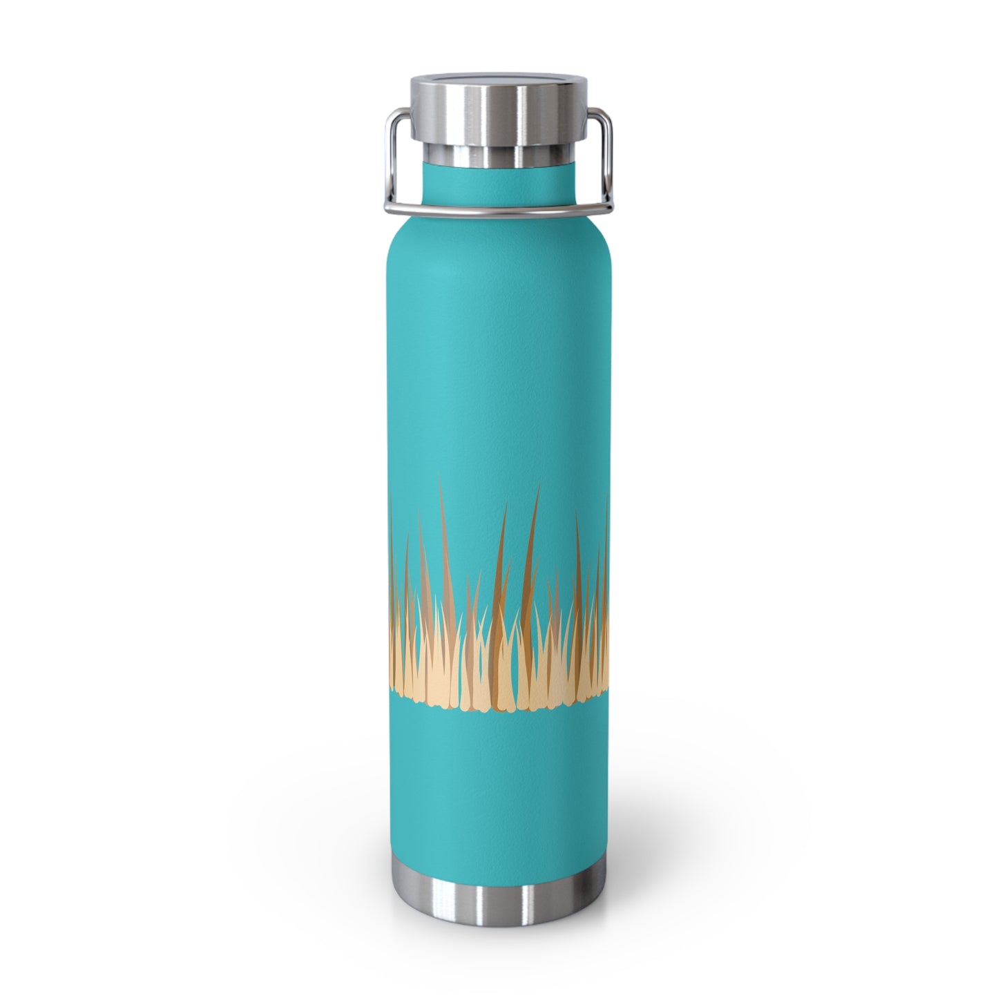 Elegant Grass Design Copper Insulated Water Bottle - 22oz