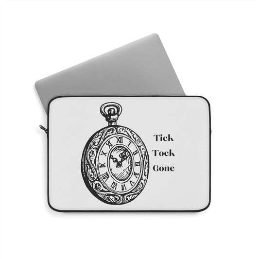 Vintage Clock Laptop Sleeve - Tick Tock Gone