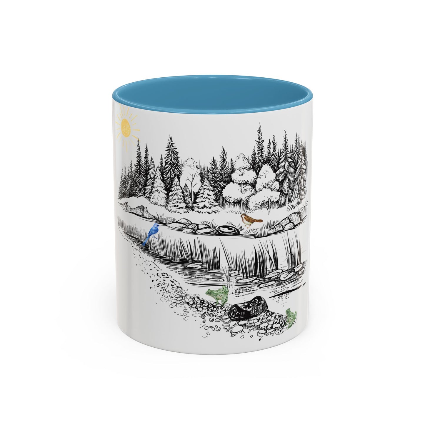 Nature Scene Accent Coffee Mug - Perfect for Nature Lovers