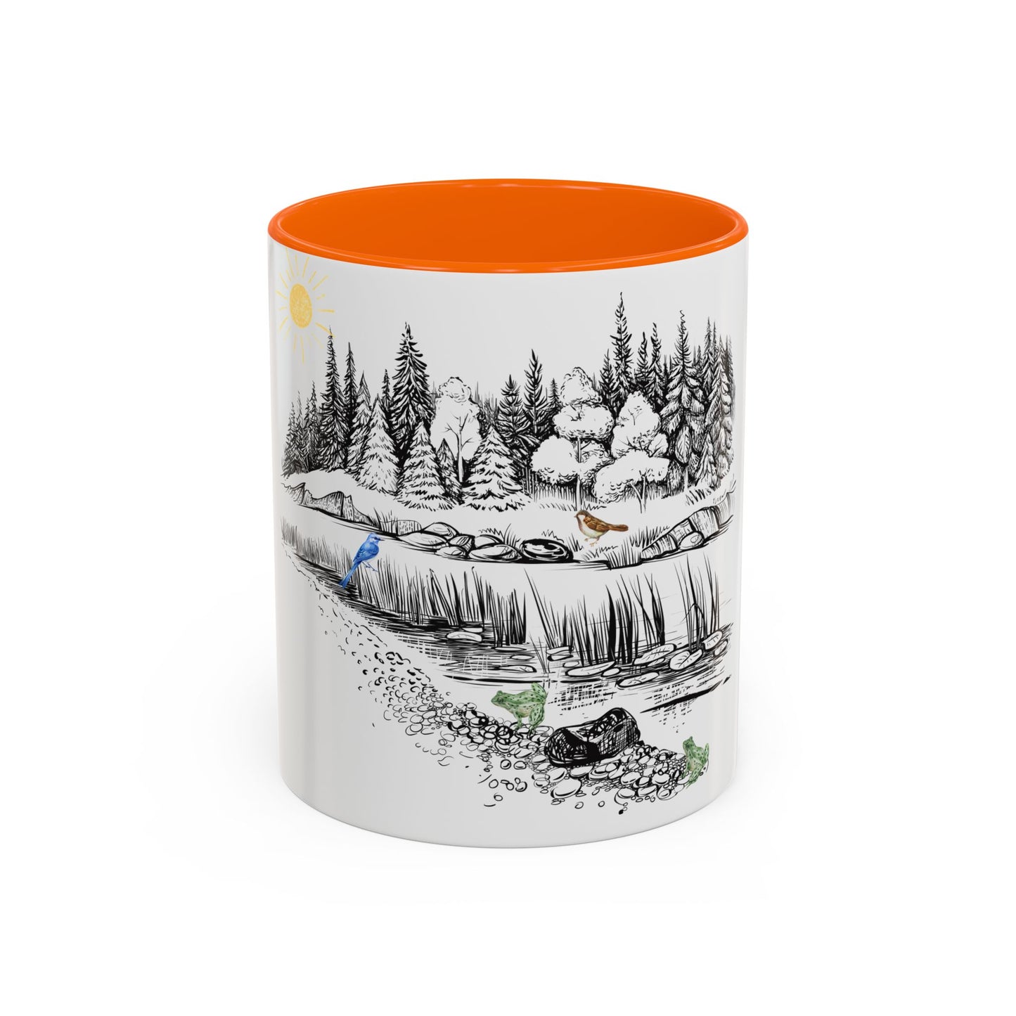 Nature Scene Accent Coffee Mug - Perfect for Nature Lovers