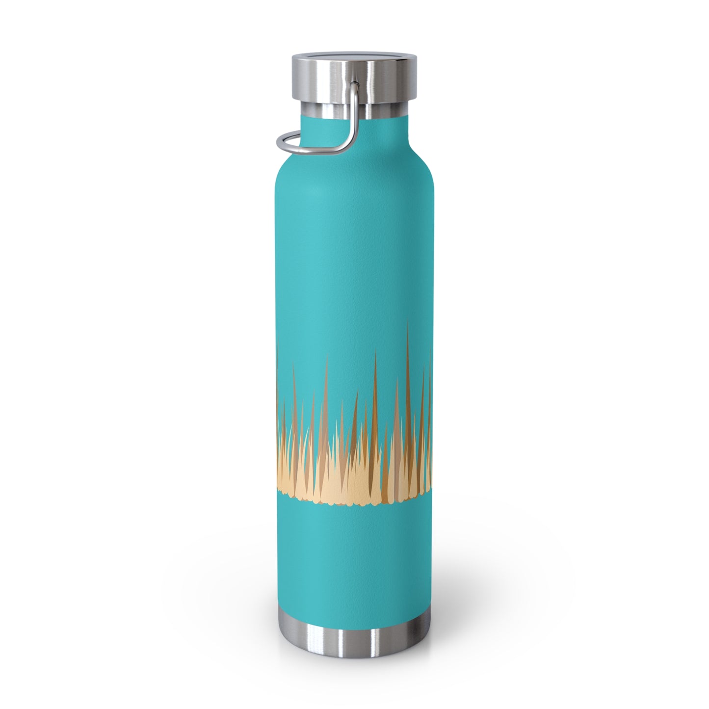 Elegant Grass Design Copper Insulated Water Bottle - 22oz