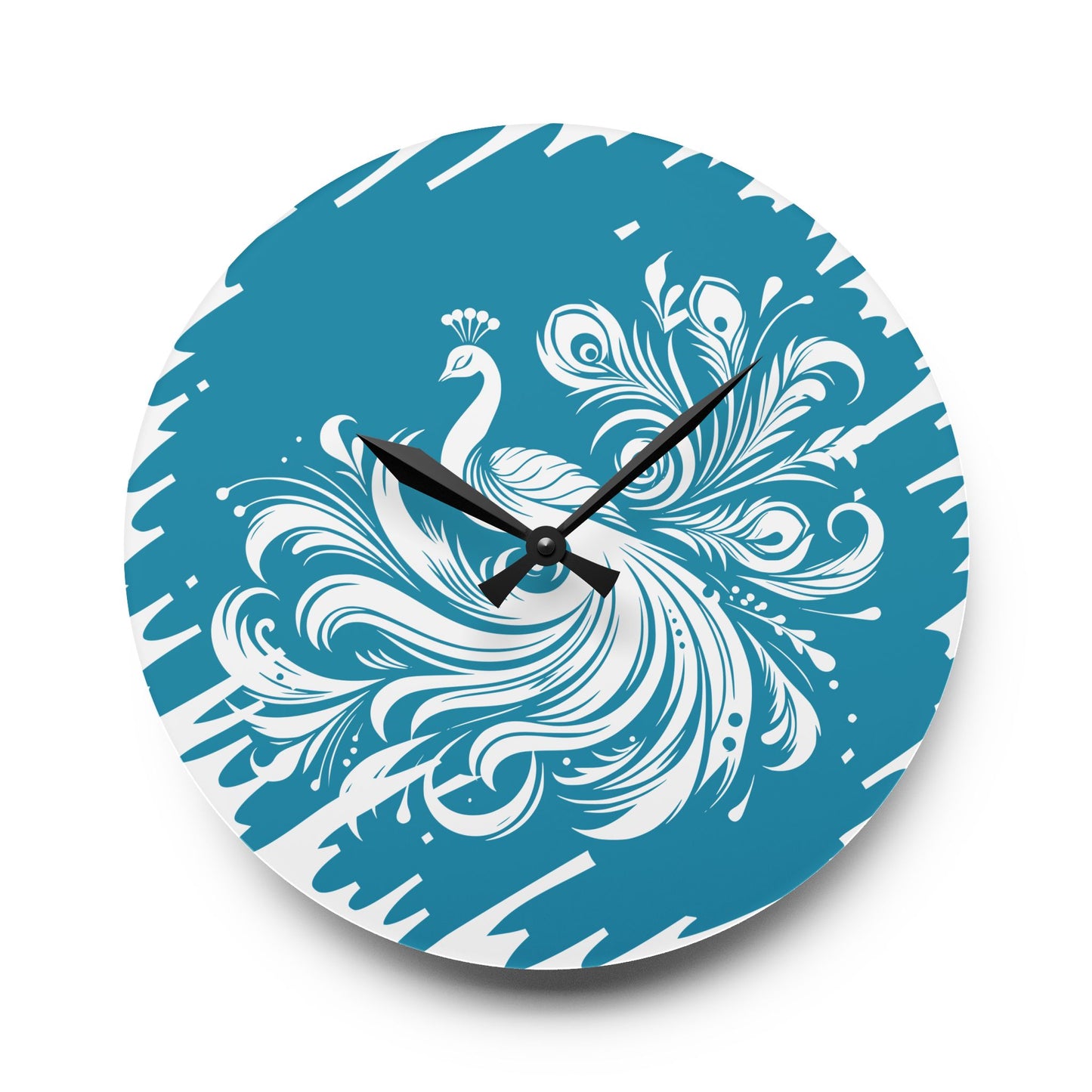 Elegant Peacock Acrylic Wall Clock - Stylish Home Decor for All Occasions