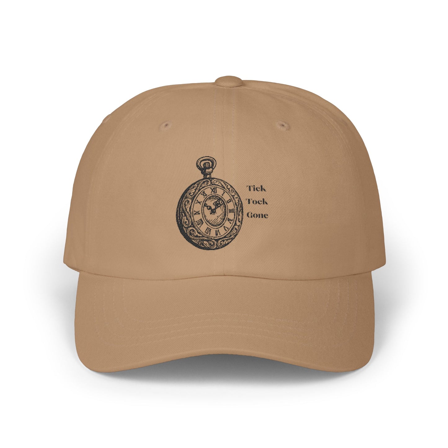 Vintage Style Dad Cap - 'Tick Tock Gone' Design