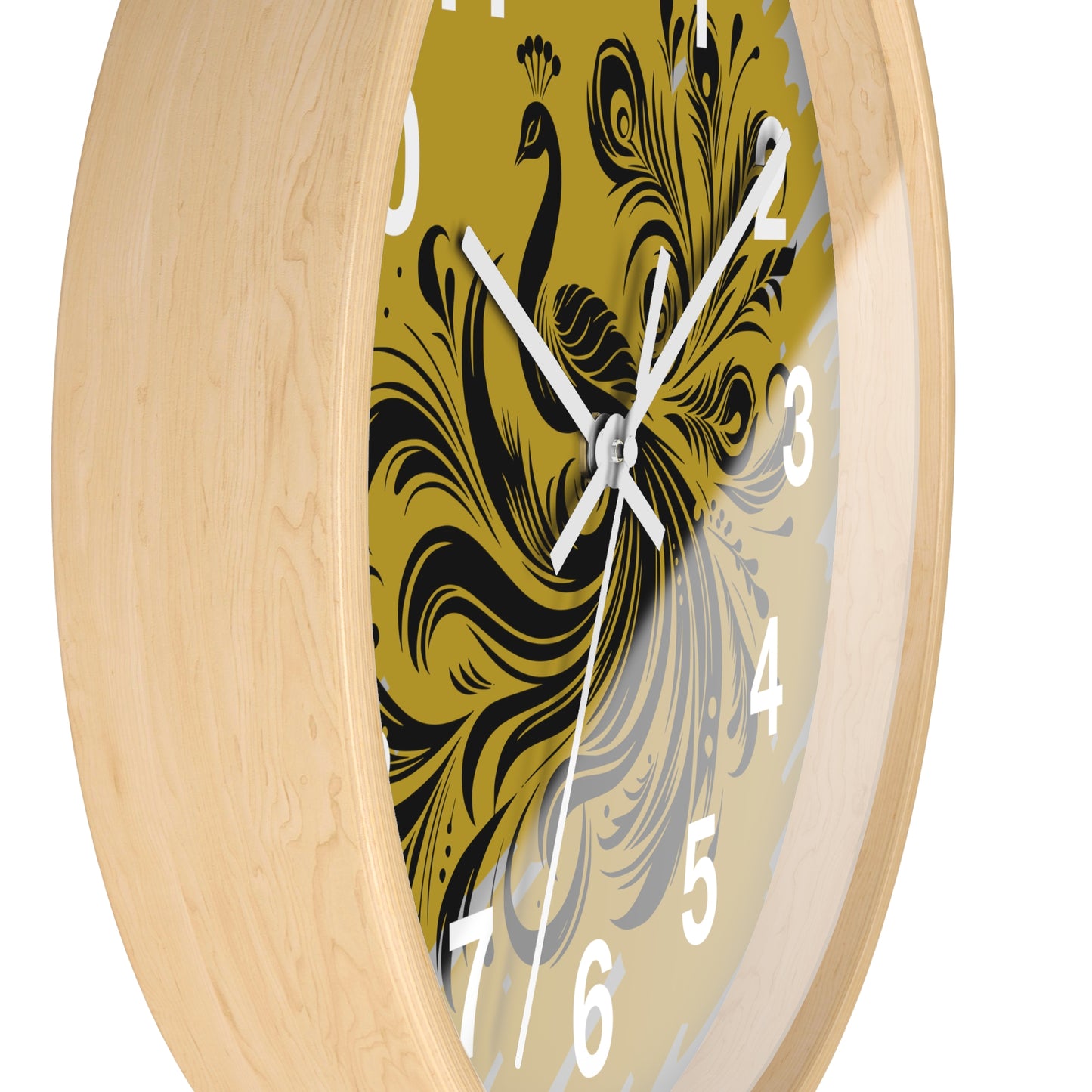 Elegant Peacock Wall Clock - Artistic Home Decor