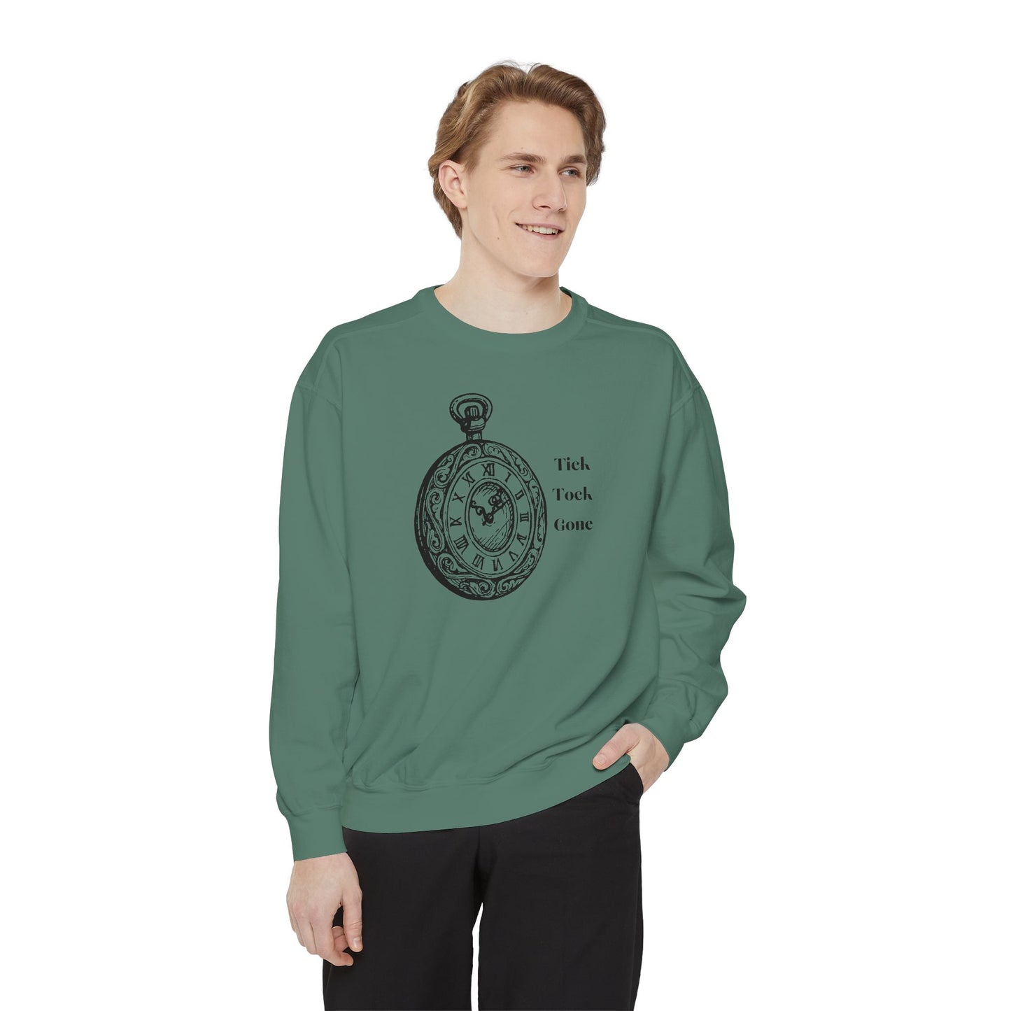 Tick Tock Gone Unisex Sweatshirt - Stylish, Cozy Timepiece Design