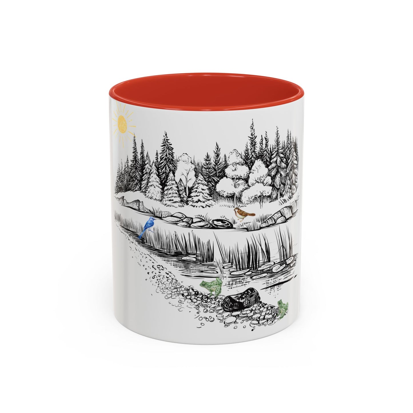 Nature Scene Accent Coffee Mug - Perfect for Nature Lovers