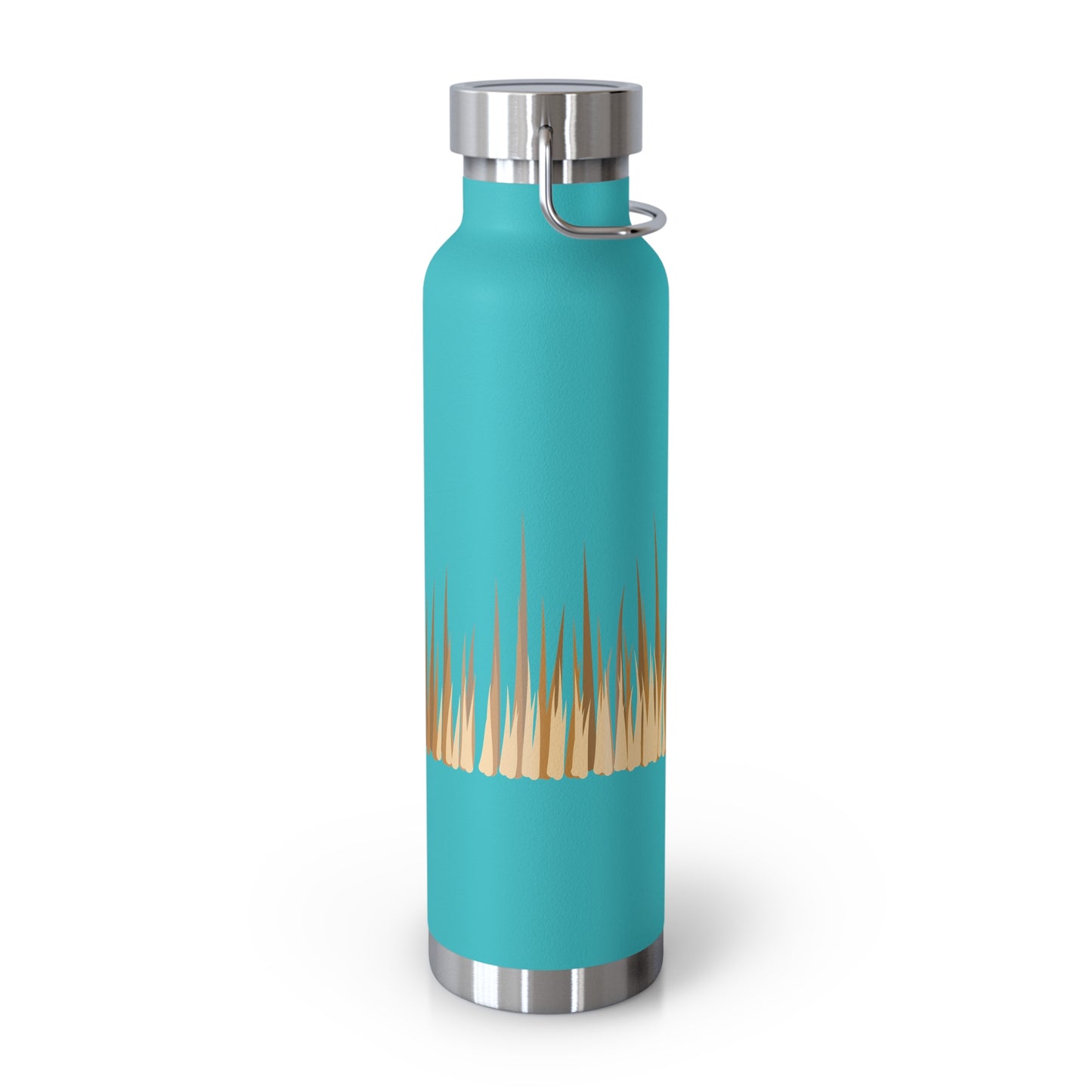 Elegant Grass Design Copper Insulated Water Bottle - 22oz