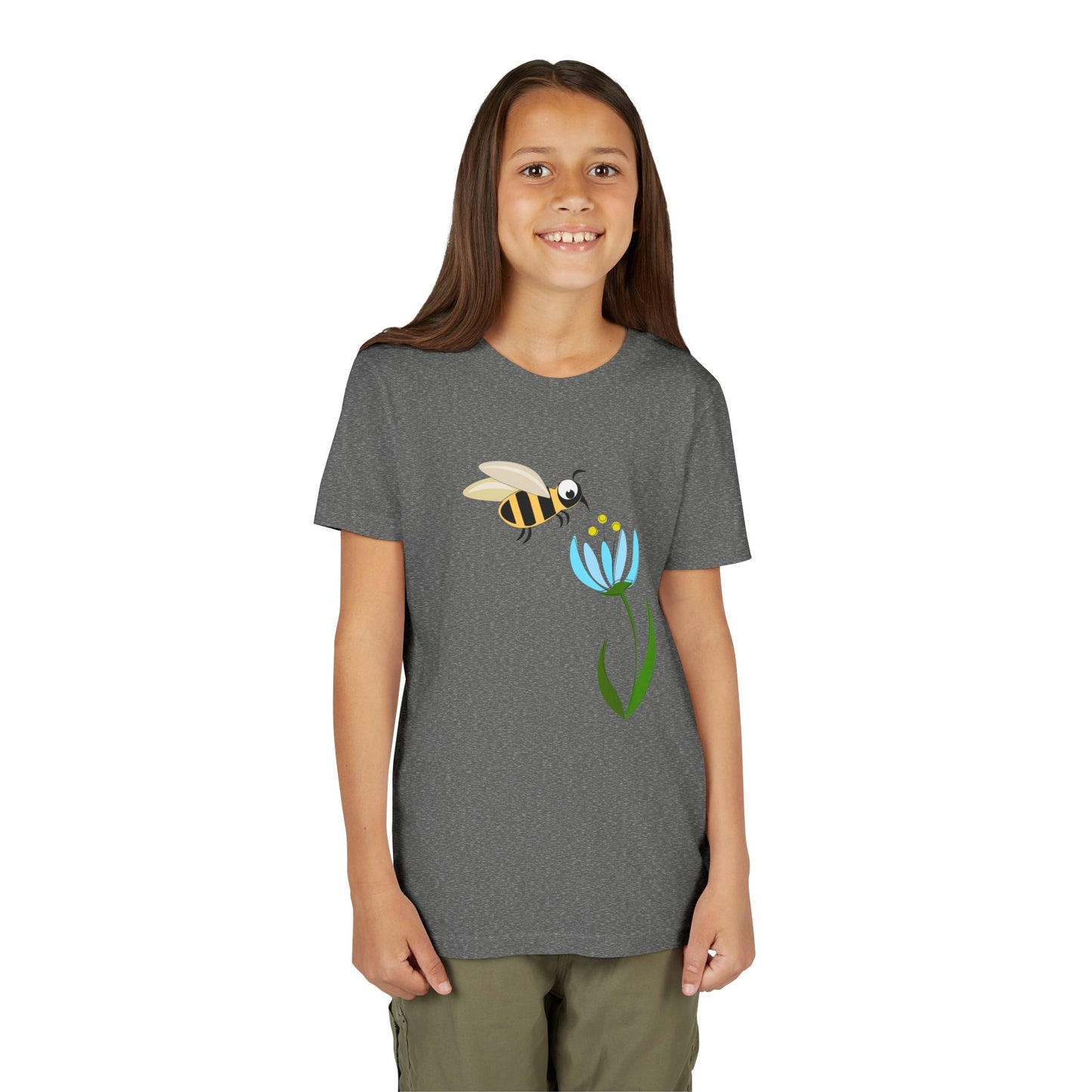 Cute Bee & Flower Youth Tee - Perfect for Nature Lovers!