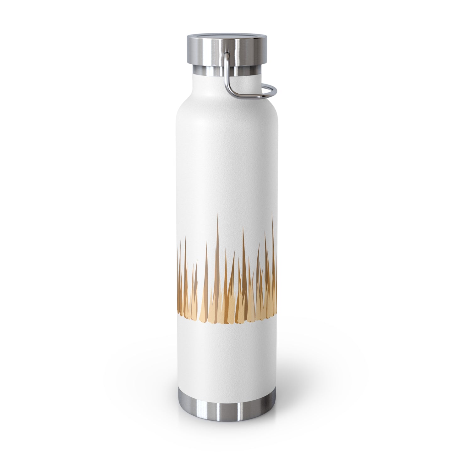 Elegant Grass Design Copper Insulated Water Bottle - 22oz