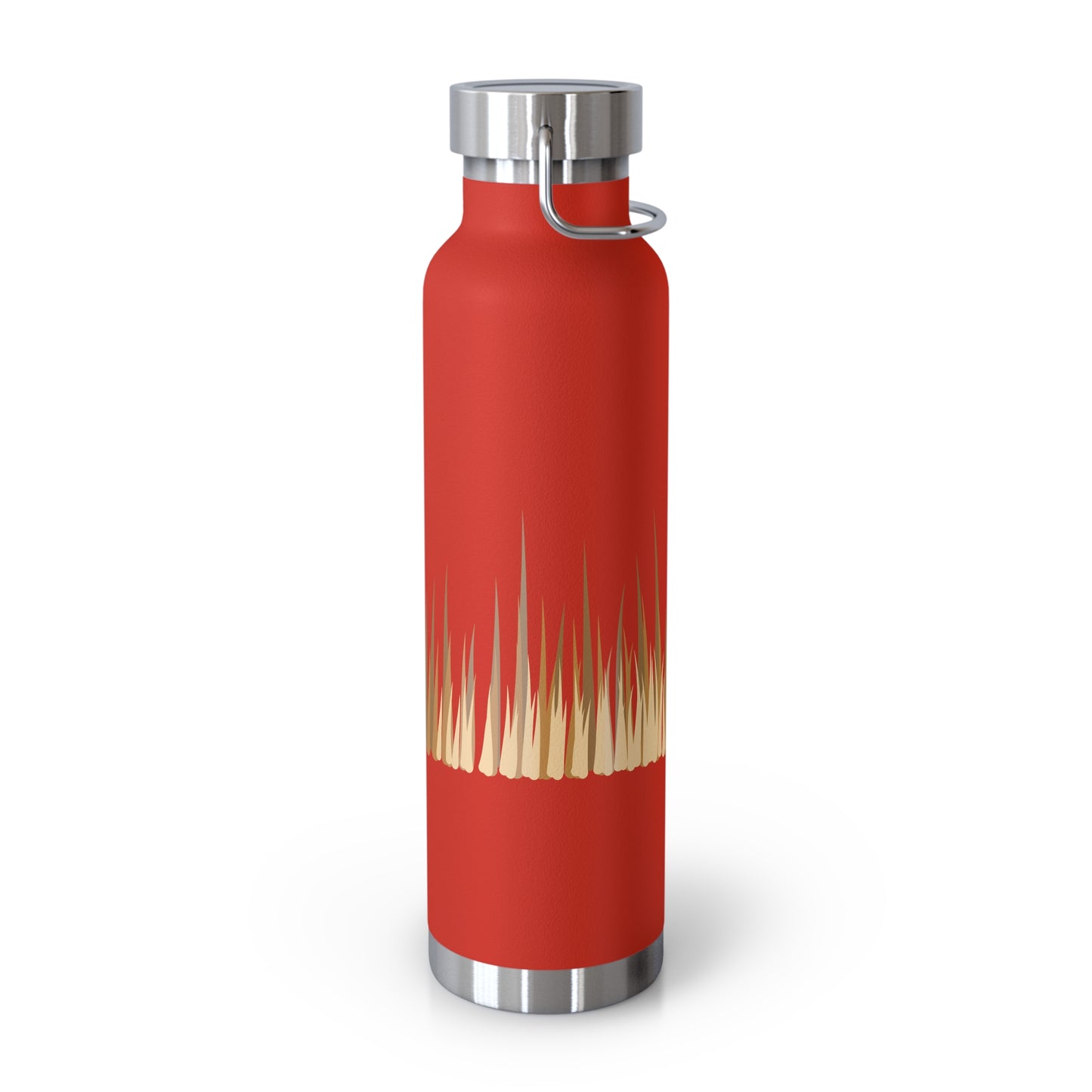 Elegant Grass Design Copper Insulated Water Bottle - 22oz