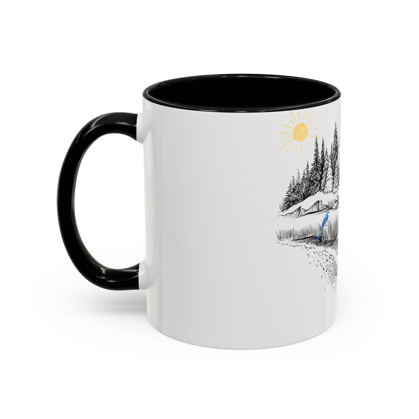 Nature Scene Accent Coffee Mug - Perfect for Nature Lovers