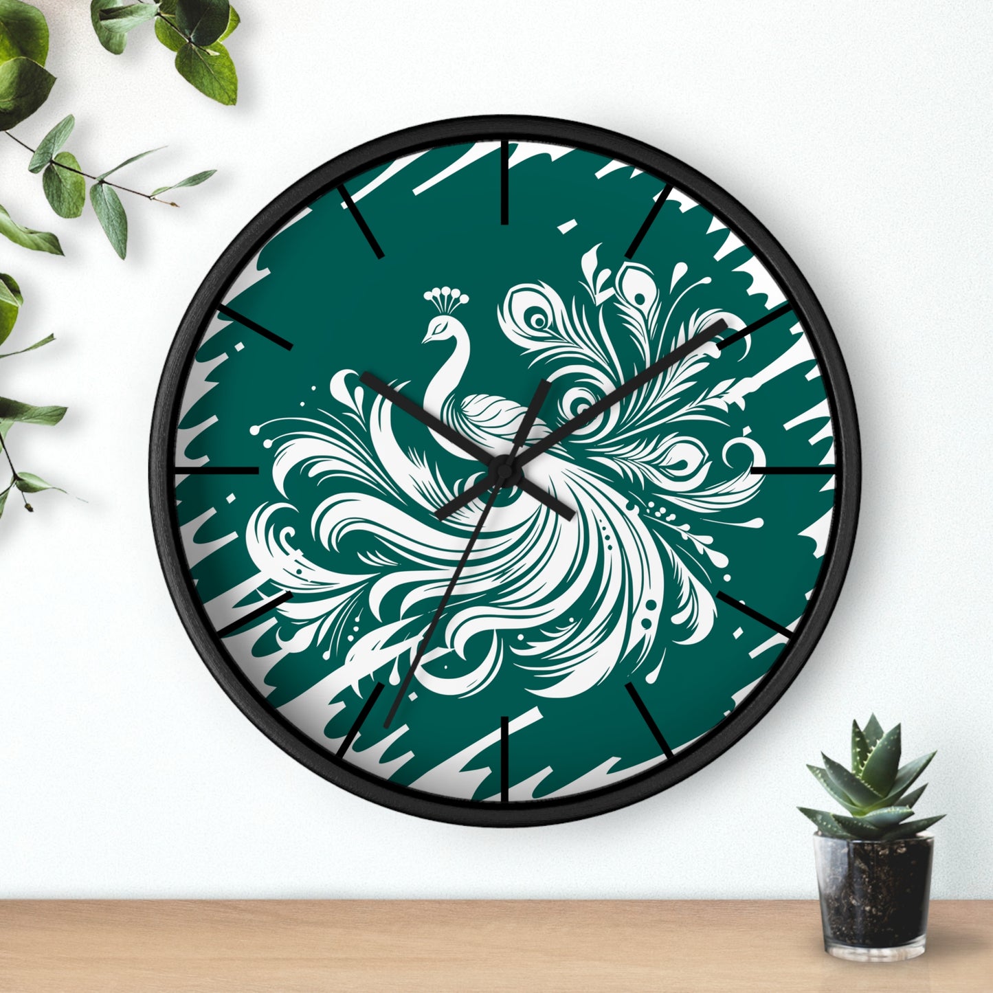 Elegant Peacock Wall Clock - Artistic Home Decor for Timely Elegance