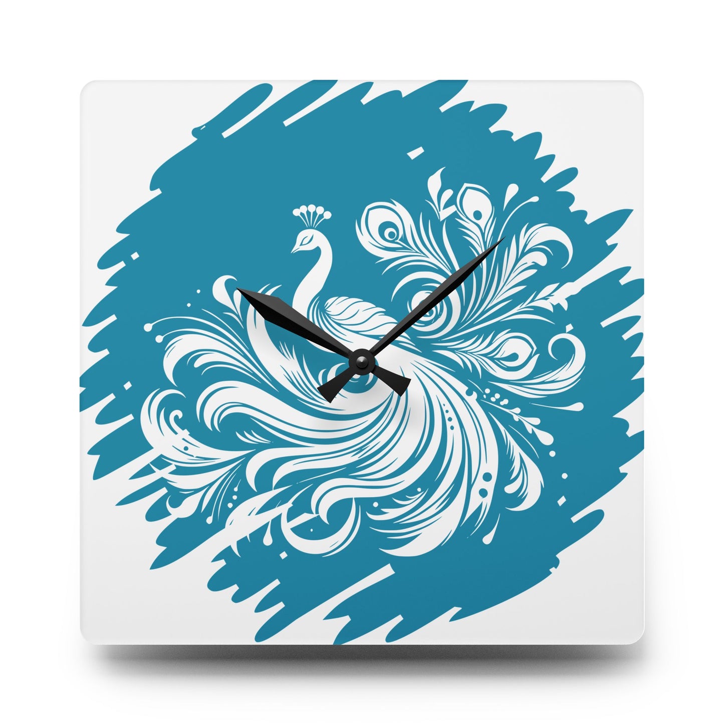 Elegant Peacock Acrylic Wall Clock - Stylish Home Decor for All Occasions