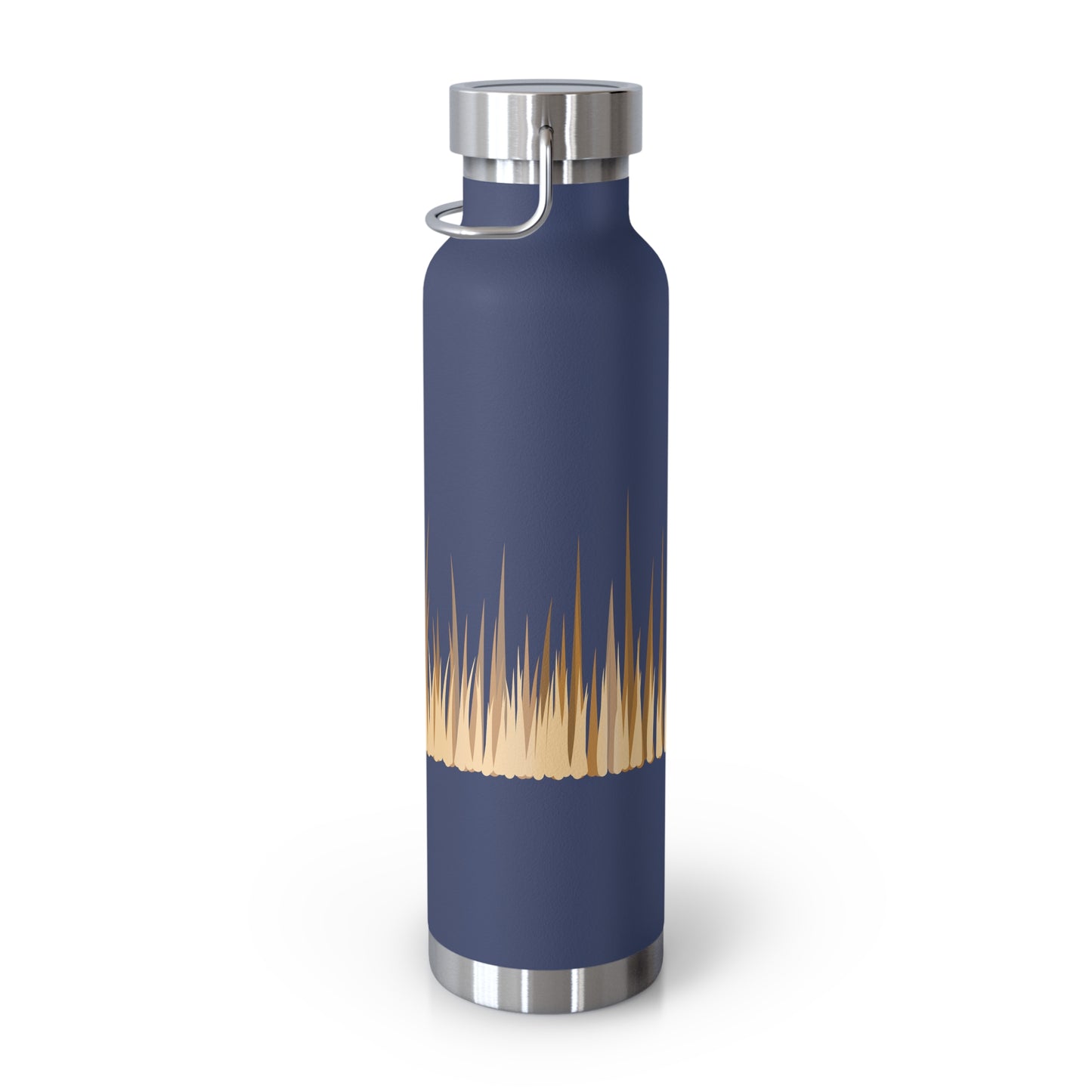 Elegant Grass Design Copper Insulated Water Bottle - 22oz