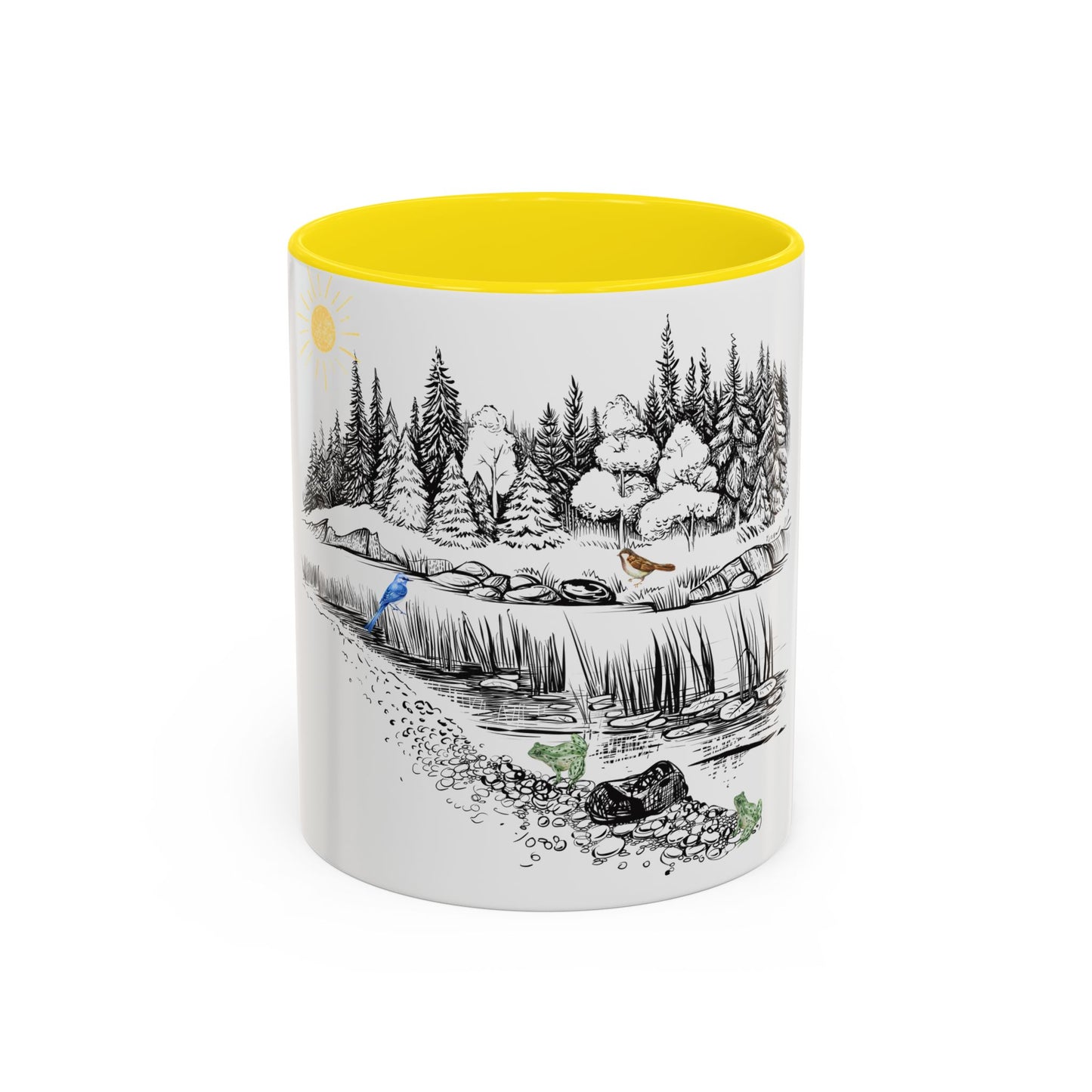 Nature Scene Accent Coffee Mug - Perfect for Nature Lovers