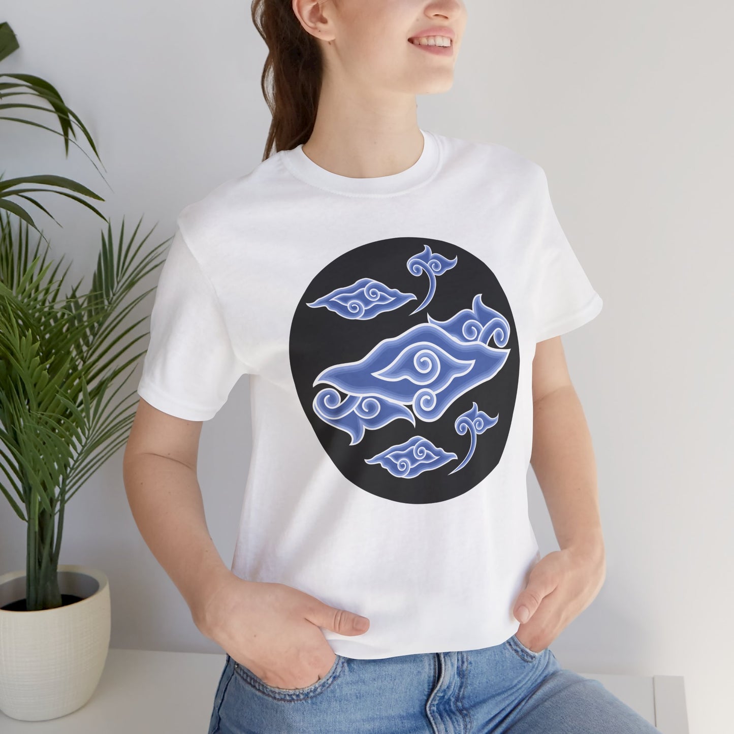 Blue Cloud Art Unisex Jersey Short Sleeve Tee