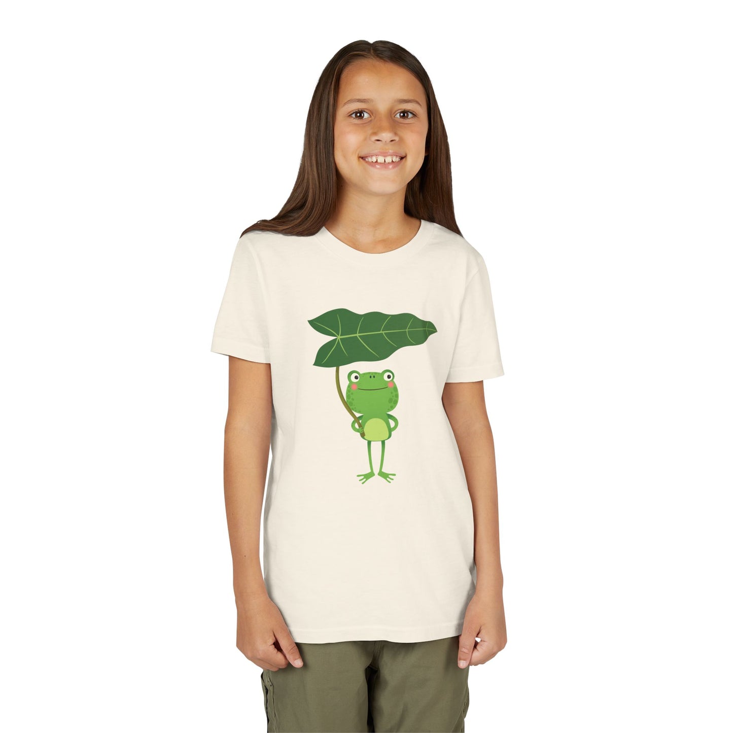 Fun Frog Youth Tee - Cute Green Animal Design for Kids