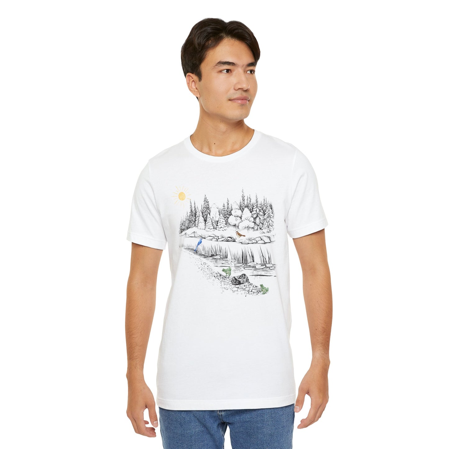 Scenic Nature Unisex Jersey Short Sleeve Tee - Outdoor Adventure Design