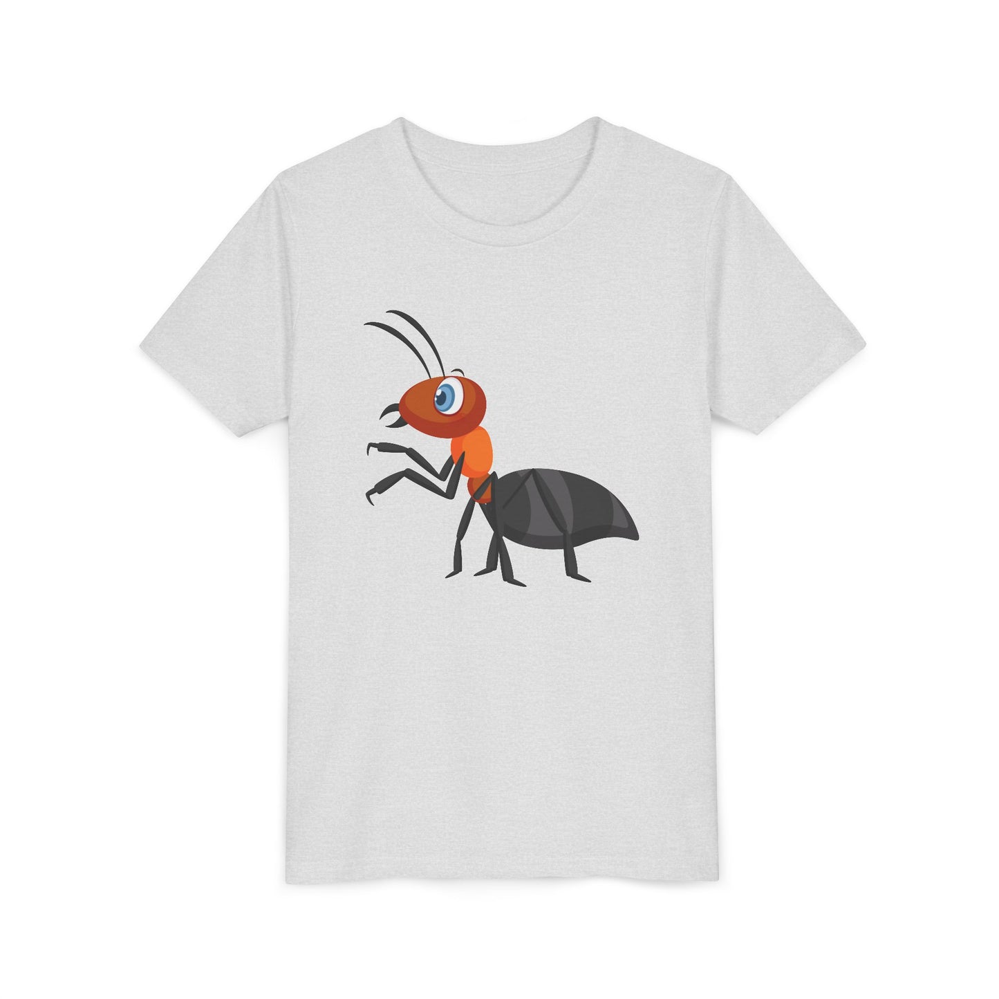 Funny Cartoon Ant Youth Short Sleeve Tee - Cute Insect Design for Kids