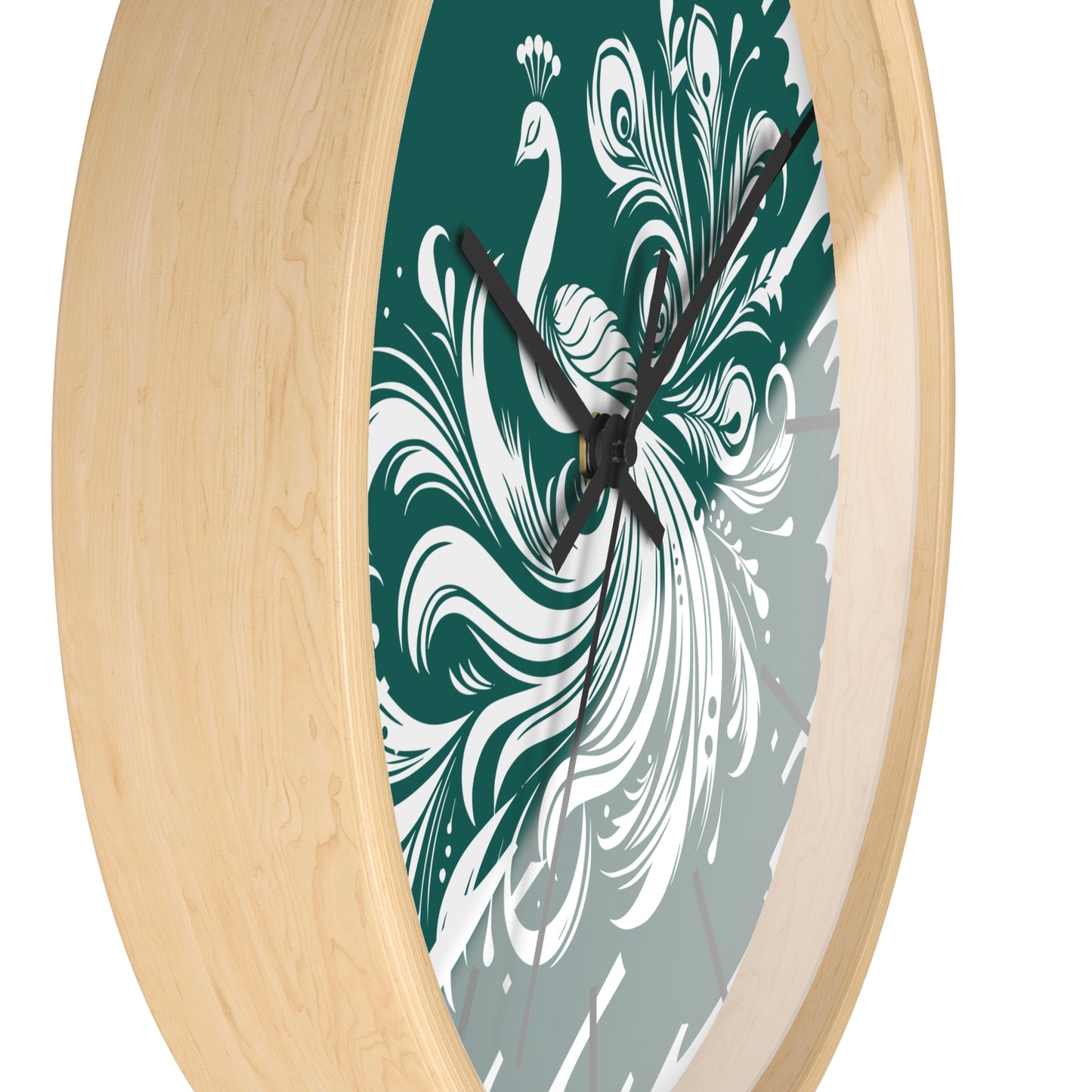 Elegant Peacock Wall Clock - Artistic Home Decor for Timely Elegance