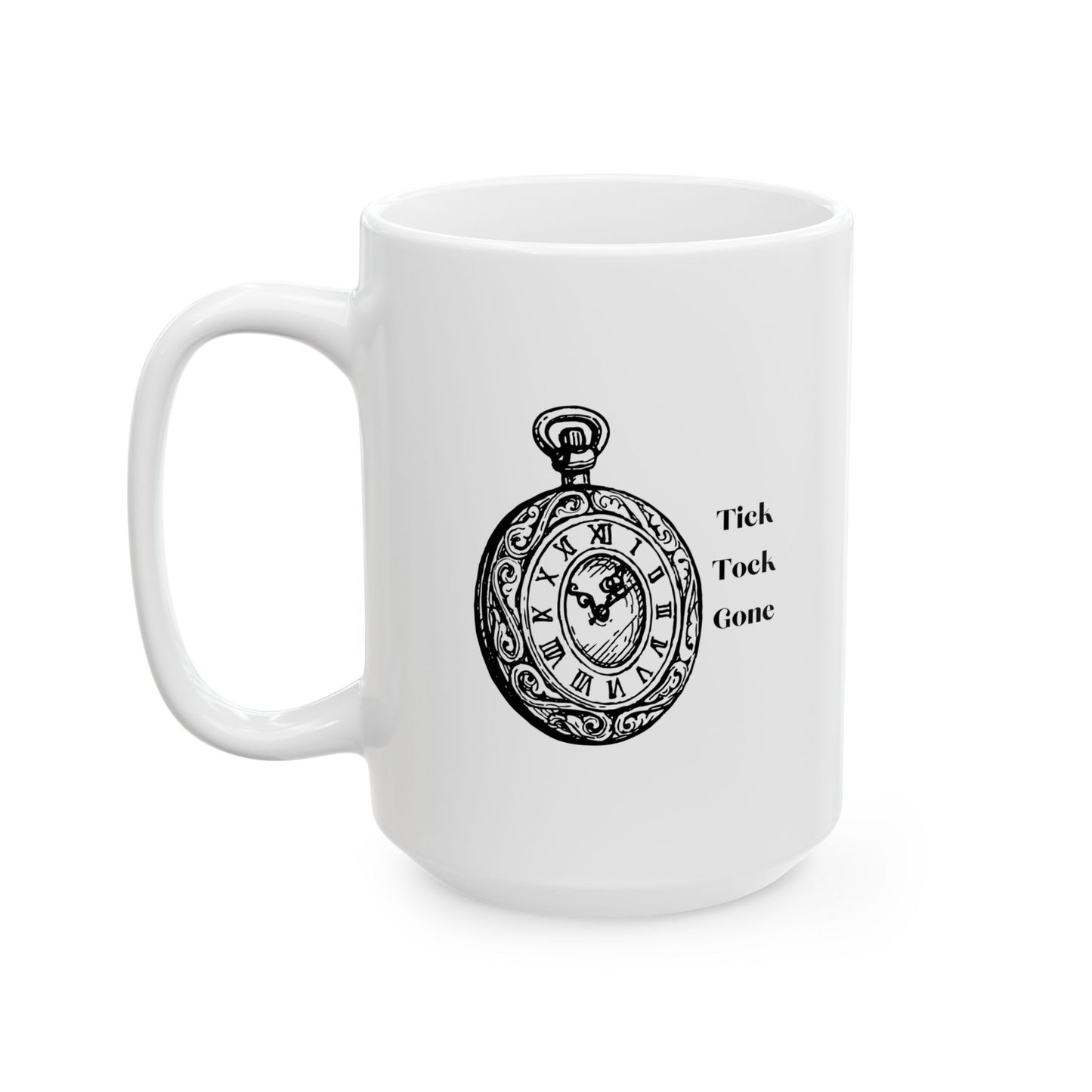 Tick Tock Game Ceramic Mug - Fun 11oz & 15oz Coffee Cup for Gamers, Perfect Gift for Birthdays & Holidays