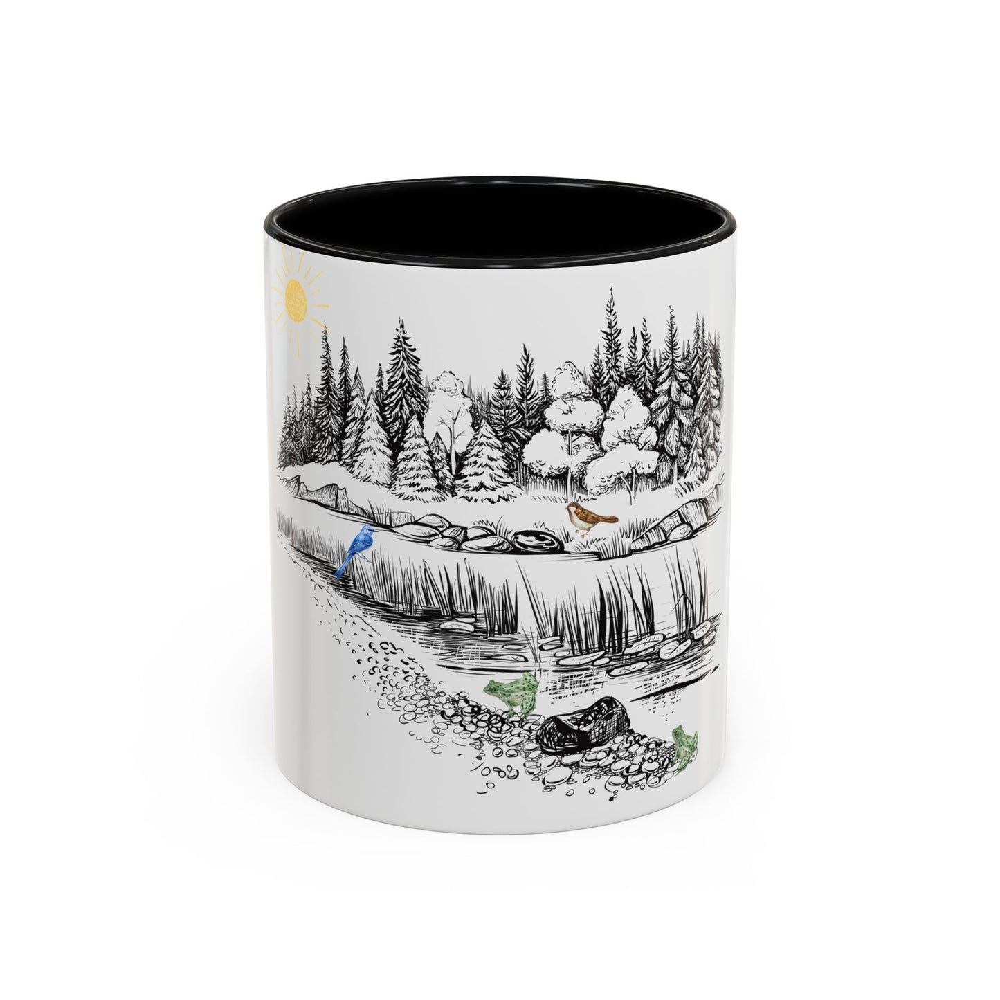 Nature Scene Accent Coffee Mug - Perfect for Nature Lovers