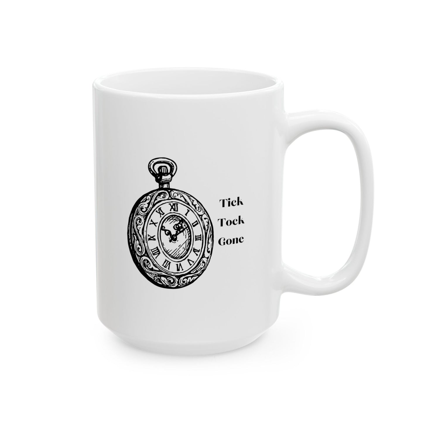 Tick Tock Game Ceramic Mug - Fun 11oz & 15oz Coffee Cup for Gamers, Perfect Gift for Birthdays & Holidays