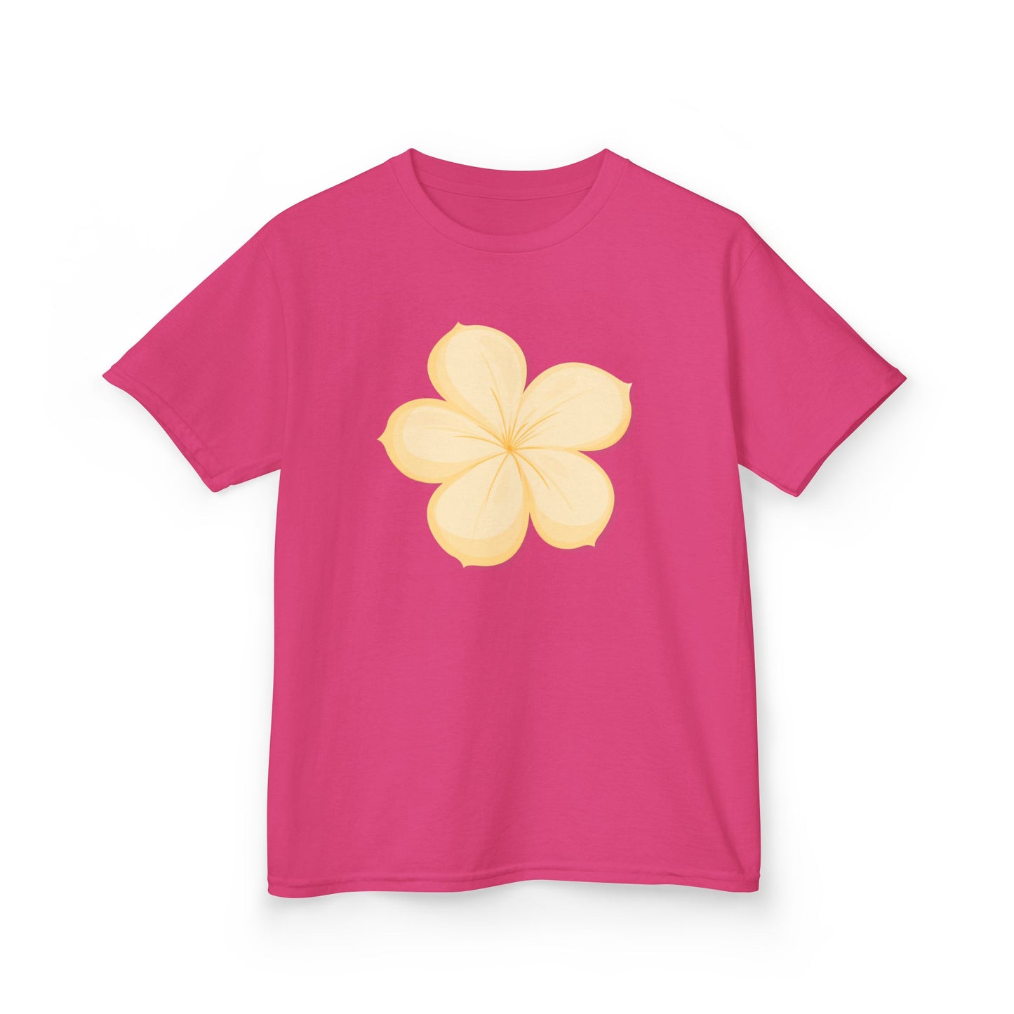 Kids Floral Print Tee - Bright Yellow Flower Design for Summer Fun