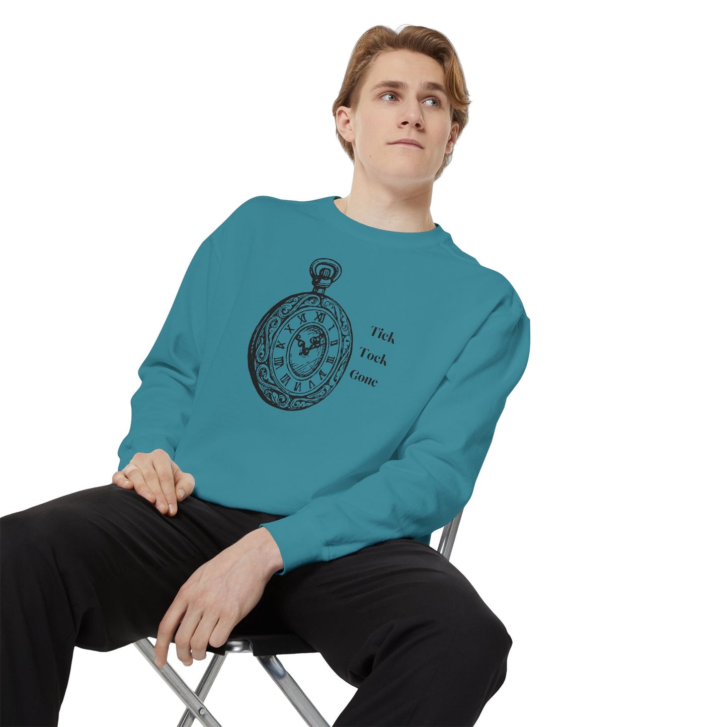 Tick Tock Gone Unisex Sweatshirt - Stylish, Cozy Timepiece Design