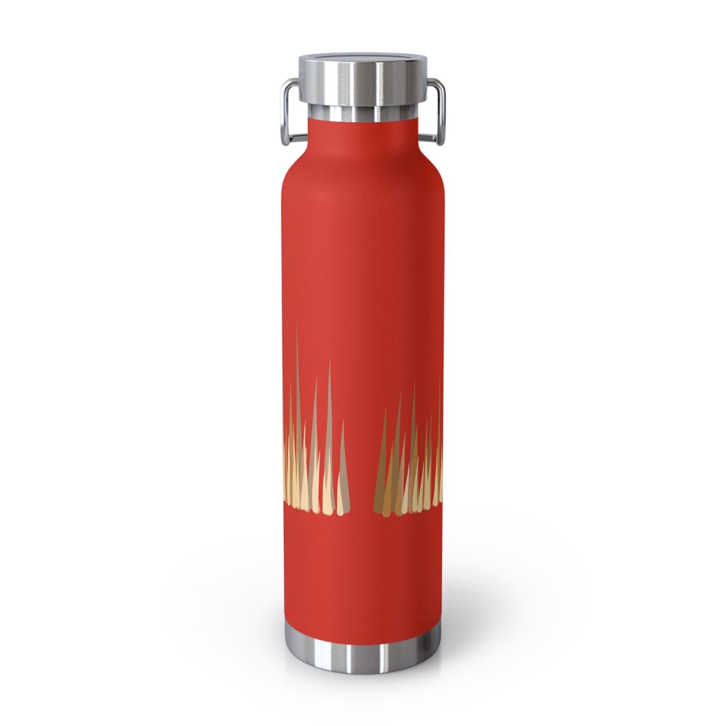 Elegant Grass Design Copper Insulated Water Bottle - 22oz