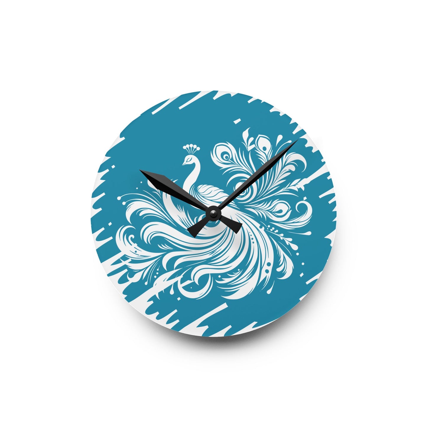 Elegant Peacock Acrylic Wall Clock - Stylish Home Decor for All Occasions